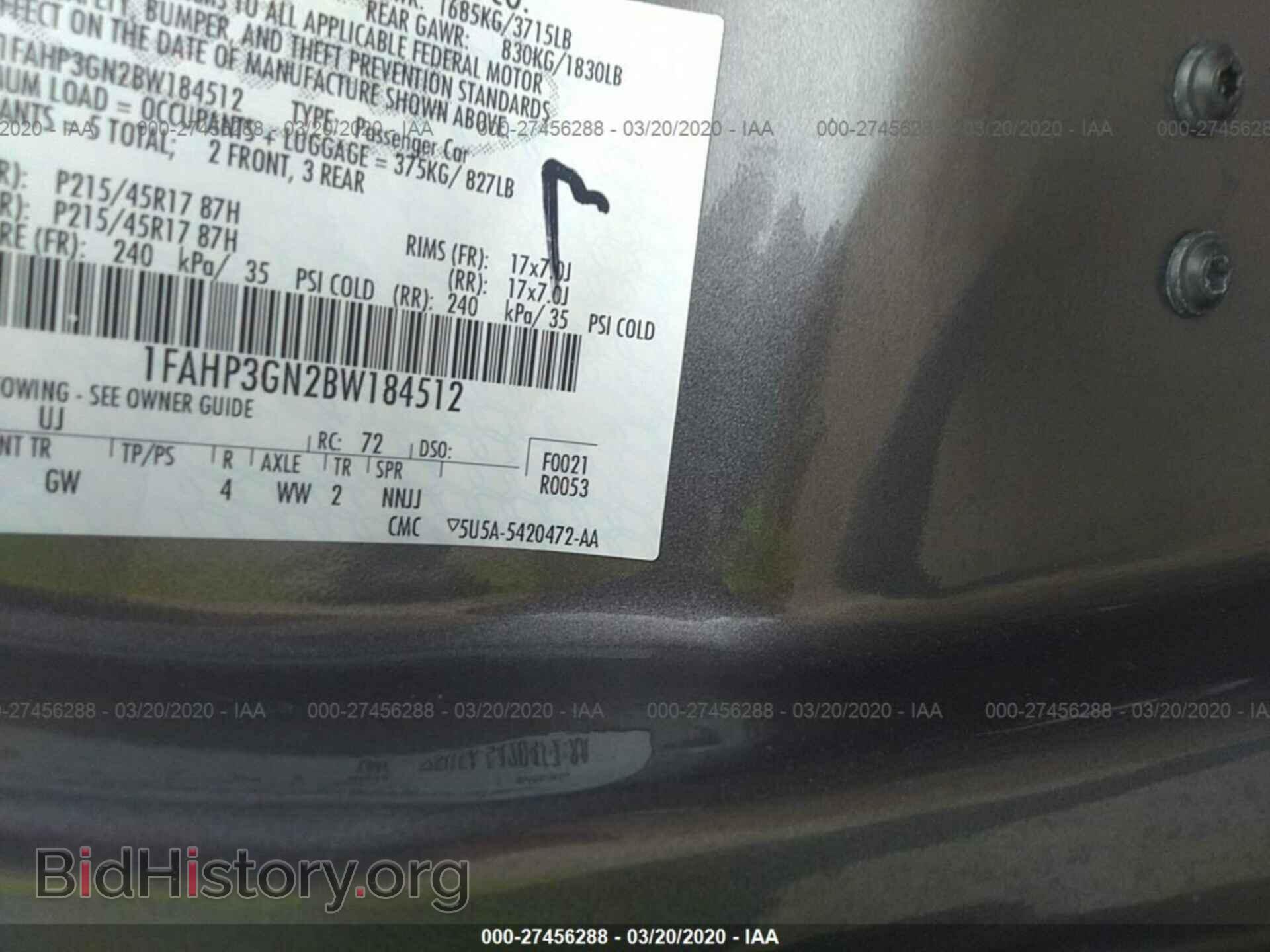 2011 FORD FOCUS - VIN: 1FAHP3GN2BW184512 - Фото 9