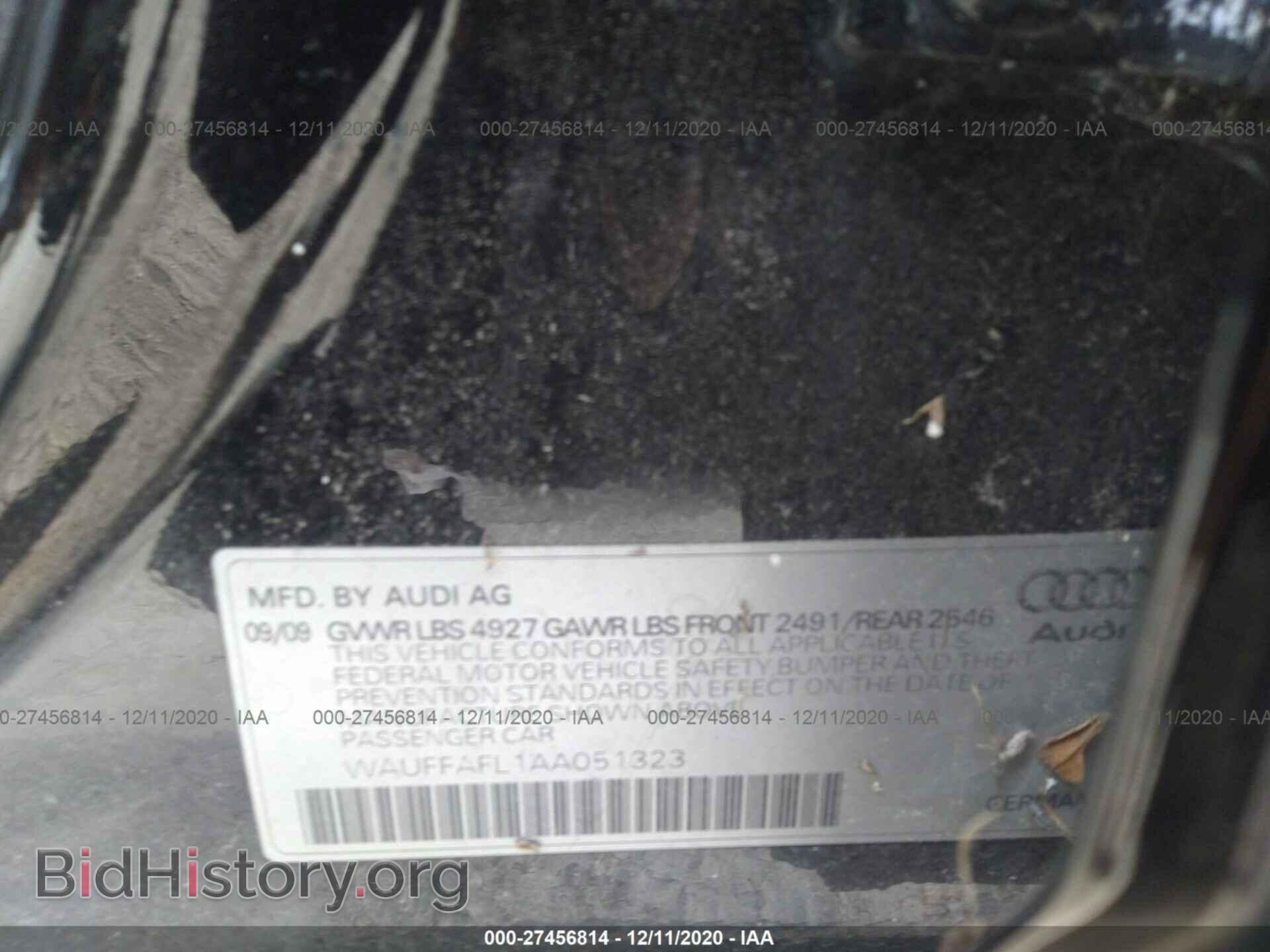 2010 AUDI A4 - VIN: WAUFFAFL1AA051323 - Фото 9
