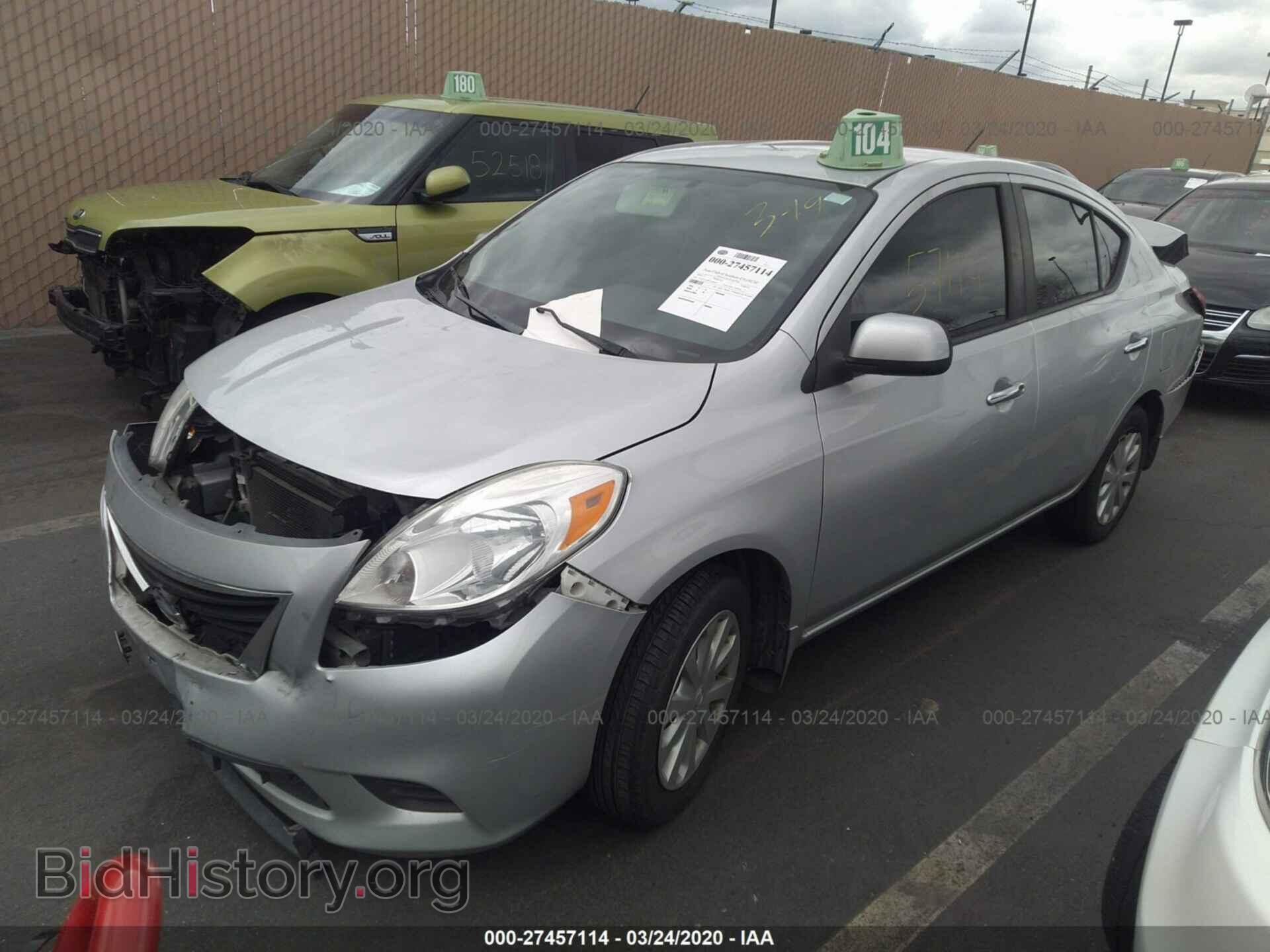 2012 NISSAN VERSA - VIN: 3N1CN7AP6CL888024 - Фото 2