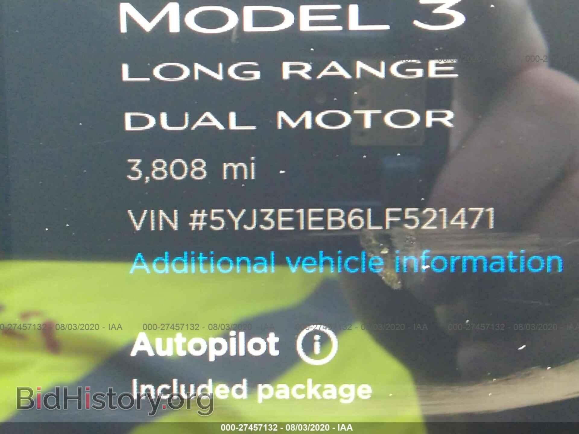 2020 TESLA MODEL 3 - VIN: 5YJ3E1EB6LF521471 - Photo 7