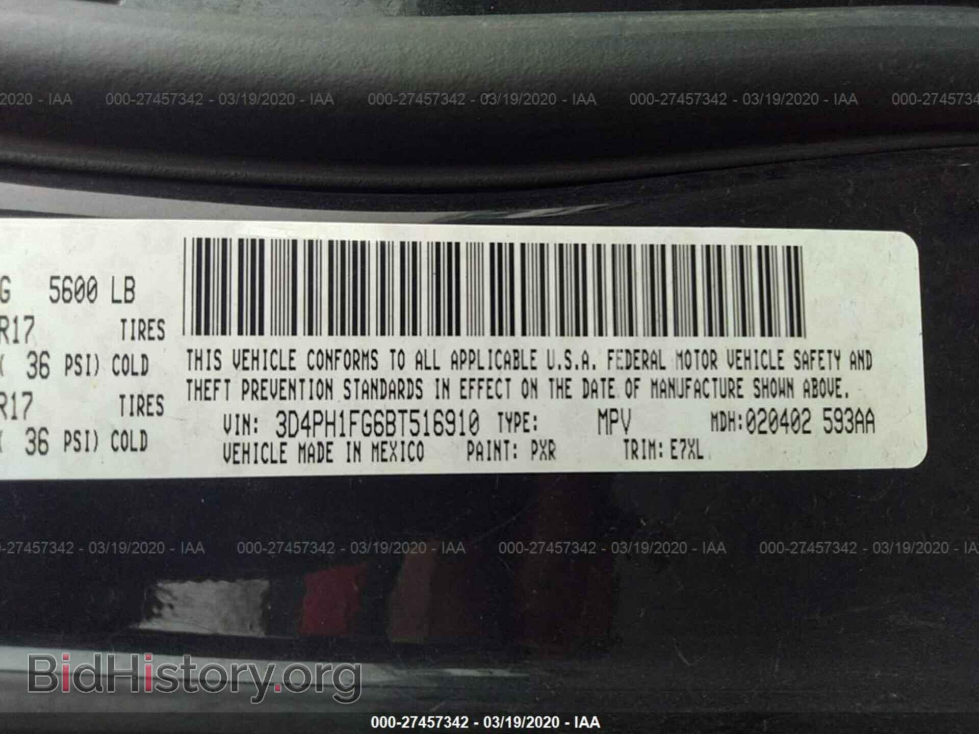 2011 DODGE JOURNEY - VIN: 3D4PH1FG6BT516910 - Фото 9