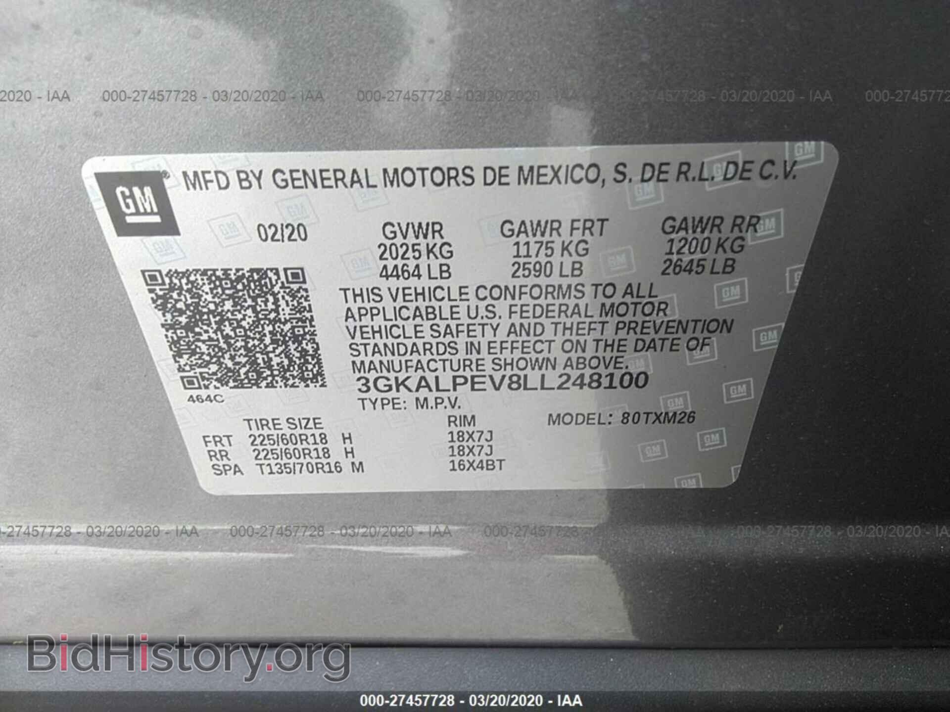 2020 GMC TERRAIN - VIN: 3GKALPEV8LL248100 - Фото 9