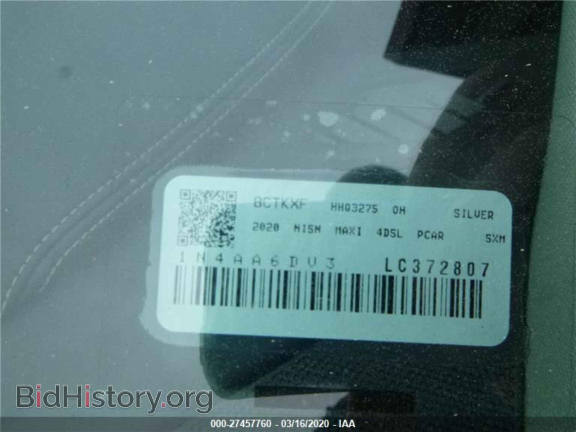 2020 NISSAN MAXIMA - VIN: 1N4AA6DV3LC372807 - Фото 4