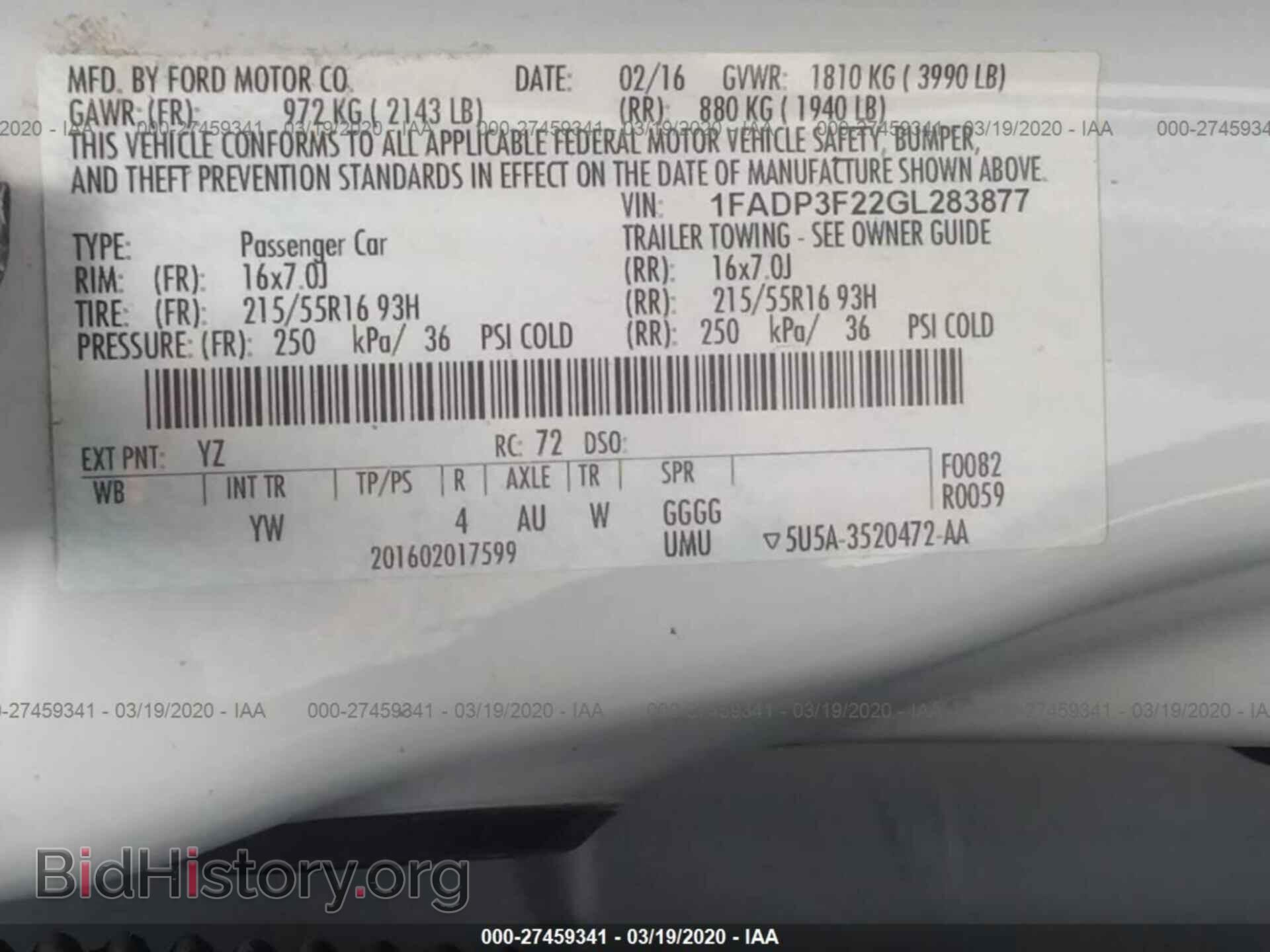 2016 FORD FOCUS - VIN: 1FADP3F22GL283877 - Photo 9