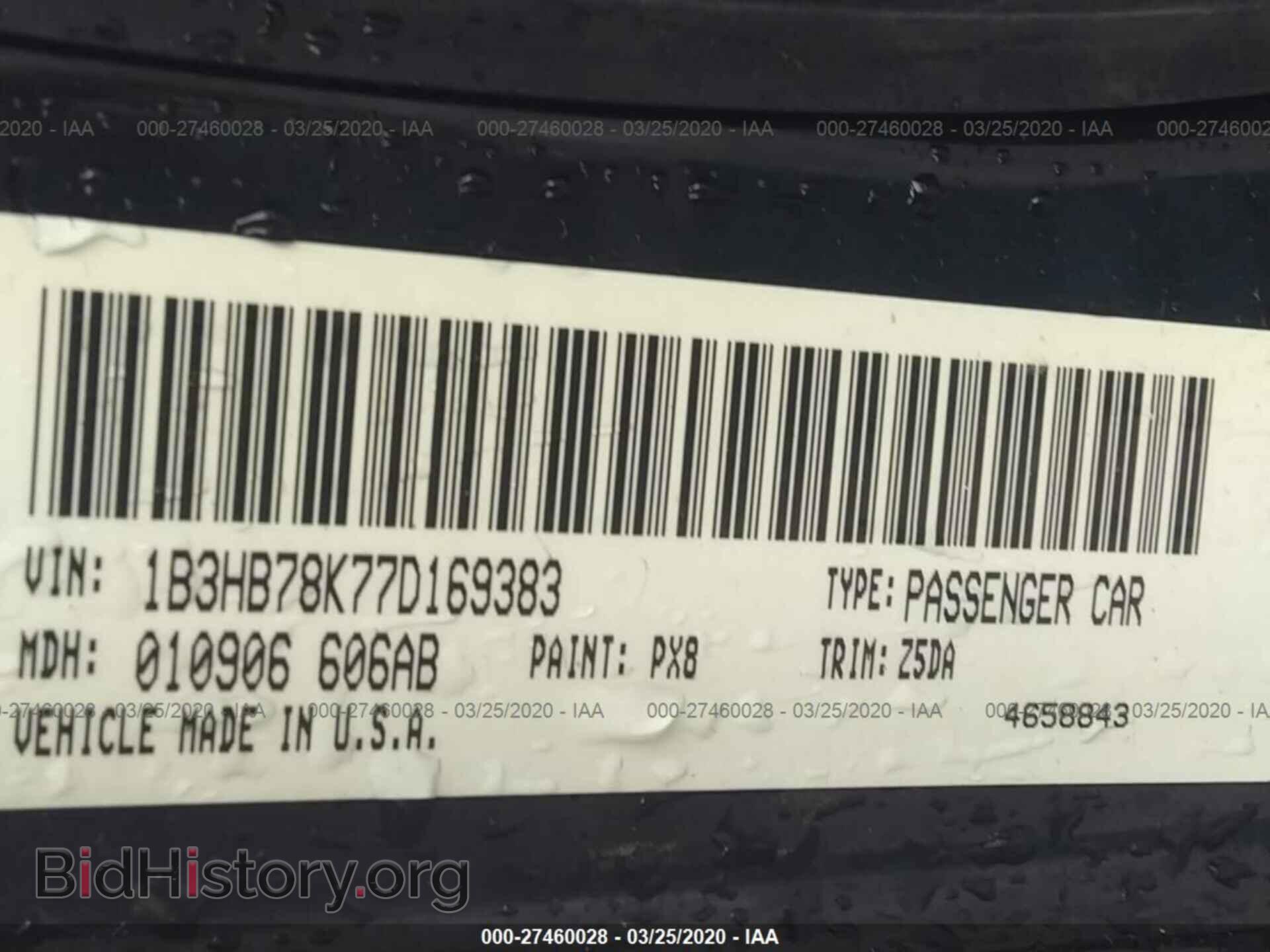 2007 DODGE CALIBER - VIN: 1B3HB78K77D169383 - Фото 9