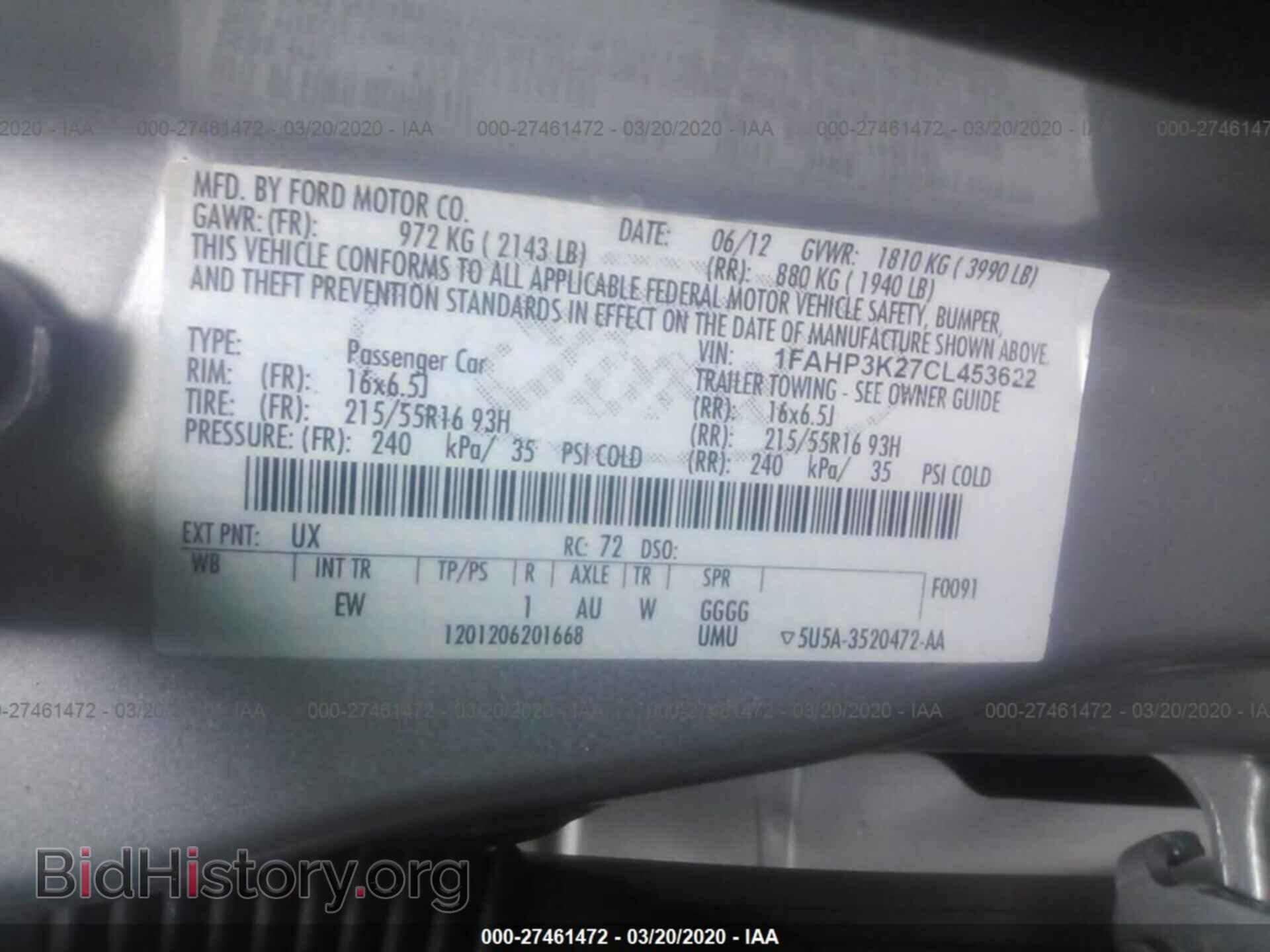 2012 FORD FOCUS - VIN: 1FAHP3K27CL453622 - Photo 9