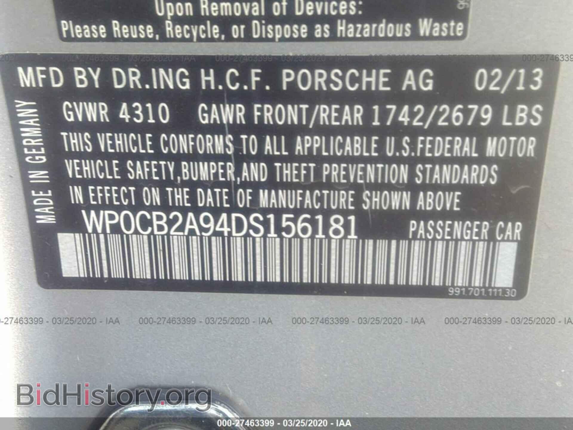 2013 PORSCHE 911 - VIN: WP0CB2A94DS156181 - Фото 9