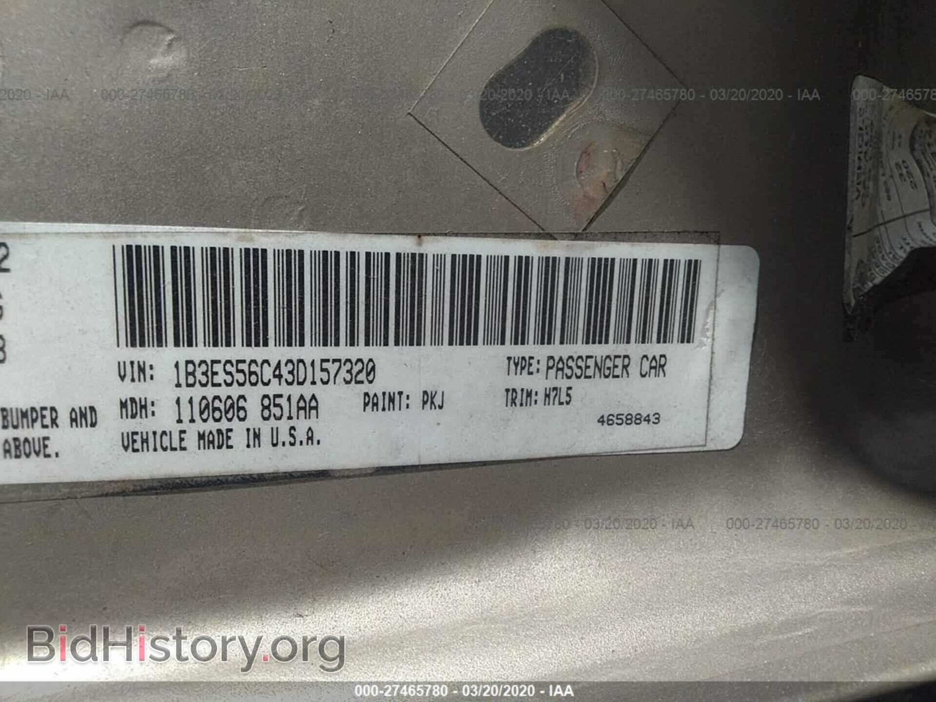 2003 DODGE NEON - VIN: 1B3ES56C43D157320 - Фото 9