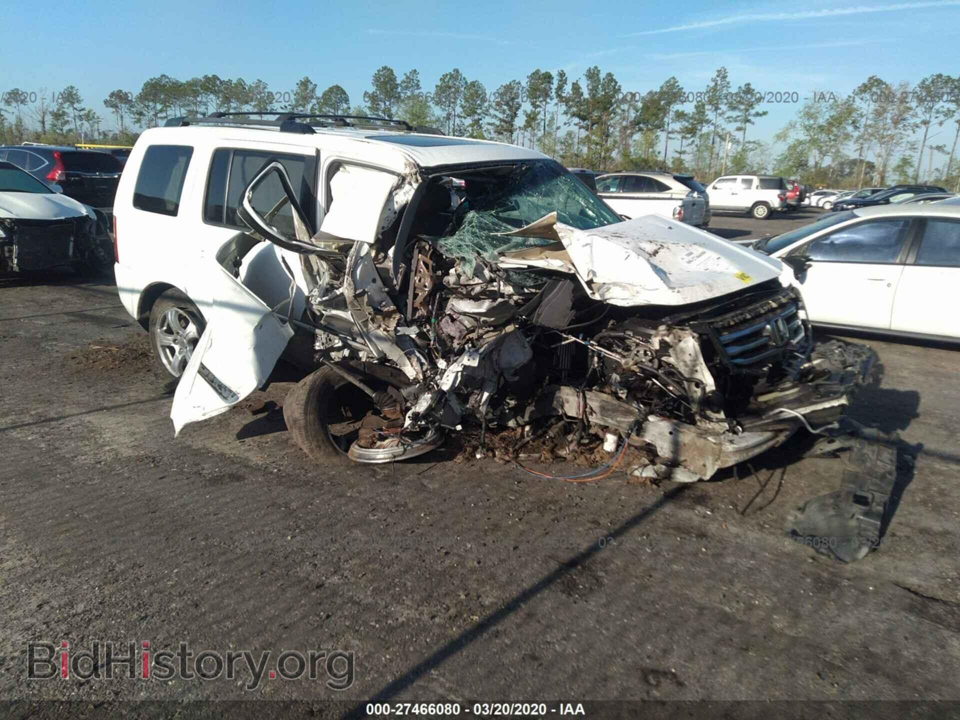 Photo 5FNYF3H5XCB014447 - HONDA PILOT 2012