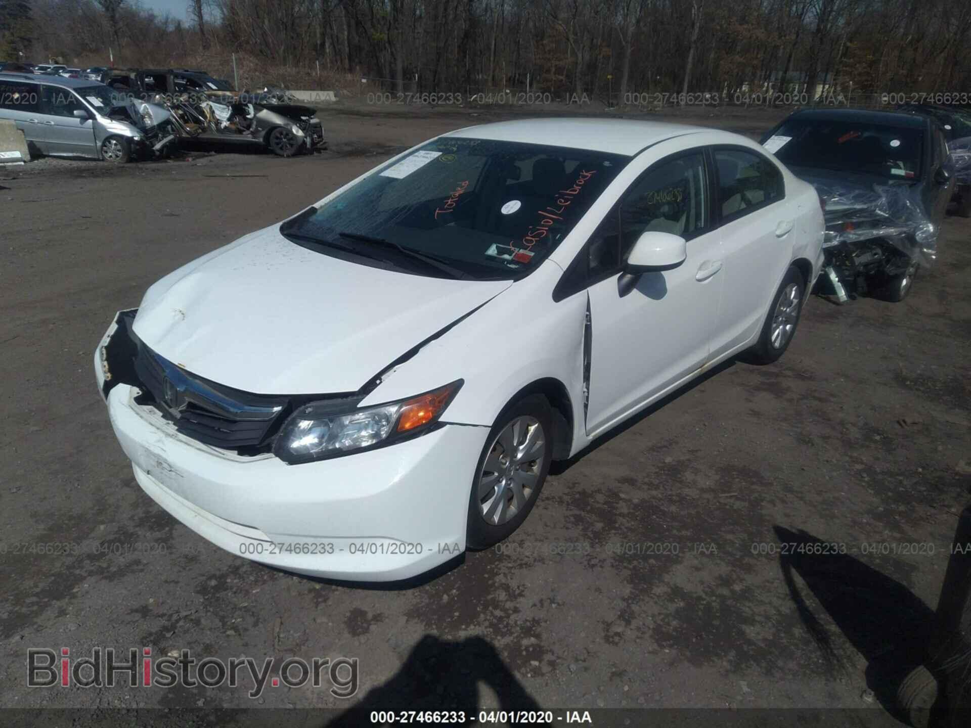 2012 HONDA CIVIC - VIN: 19XFB2F57CE359845 - Фото 2
