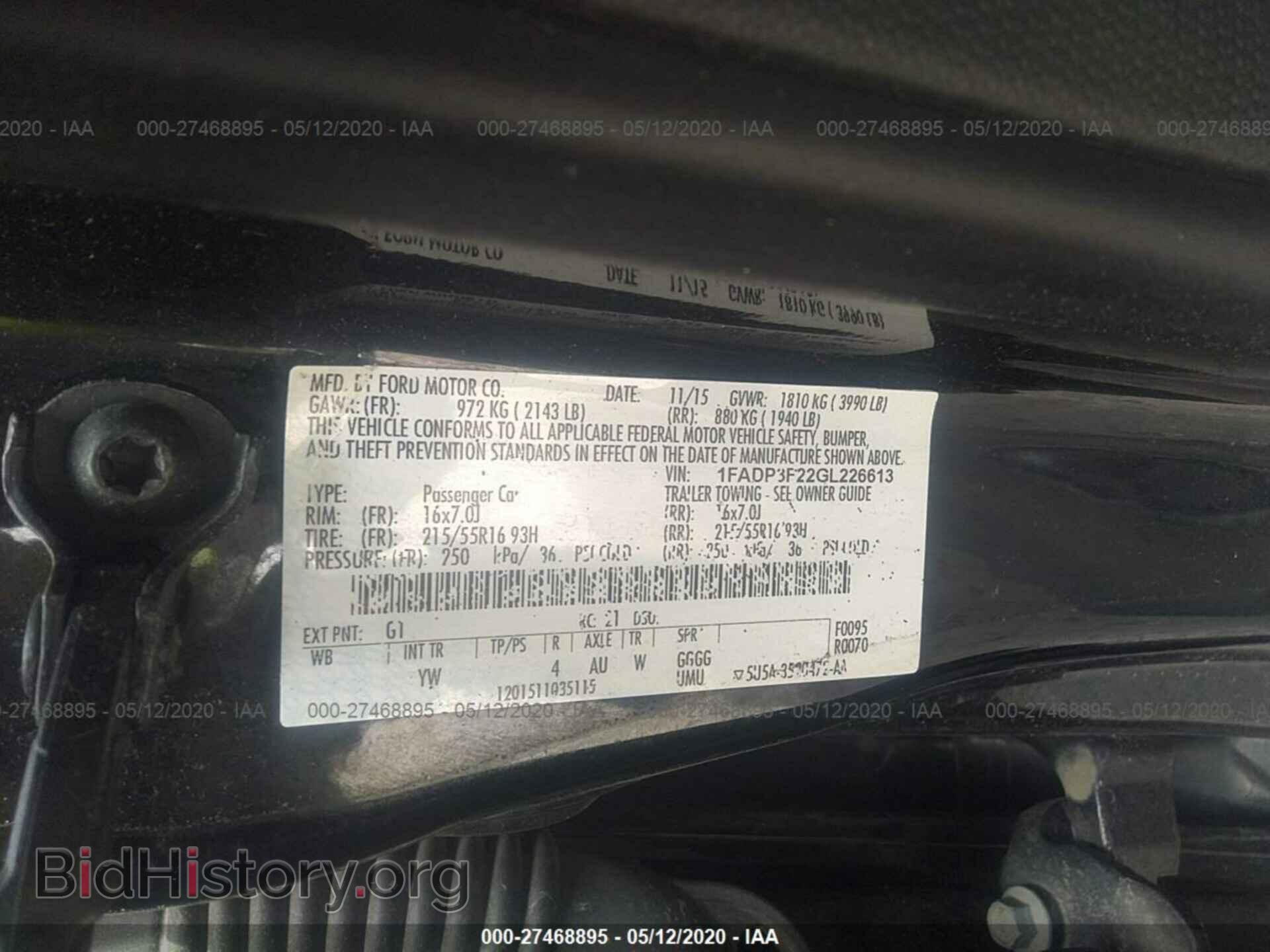 2016 FORD FOCUS - VIN: 1FADP3F22GL226613 - Фото 9