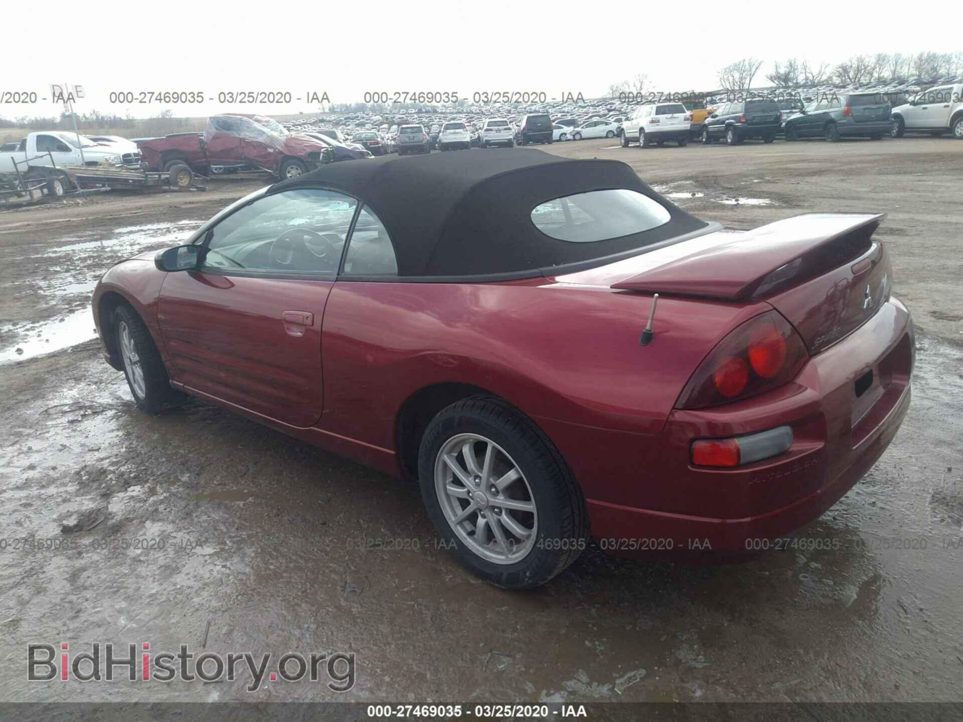 2002 MITSUBISHI ECLIPSE - VIN: 4A3AE45G22E059539 - Фото 3