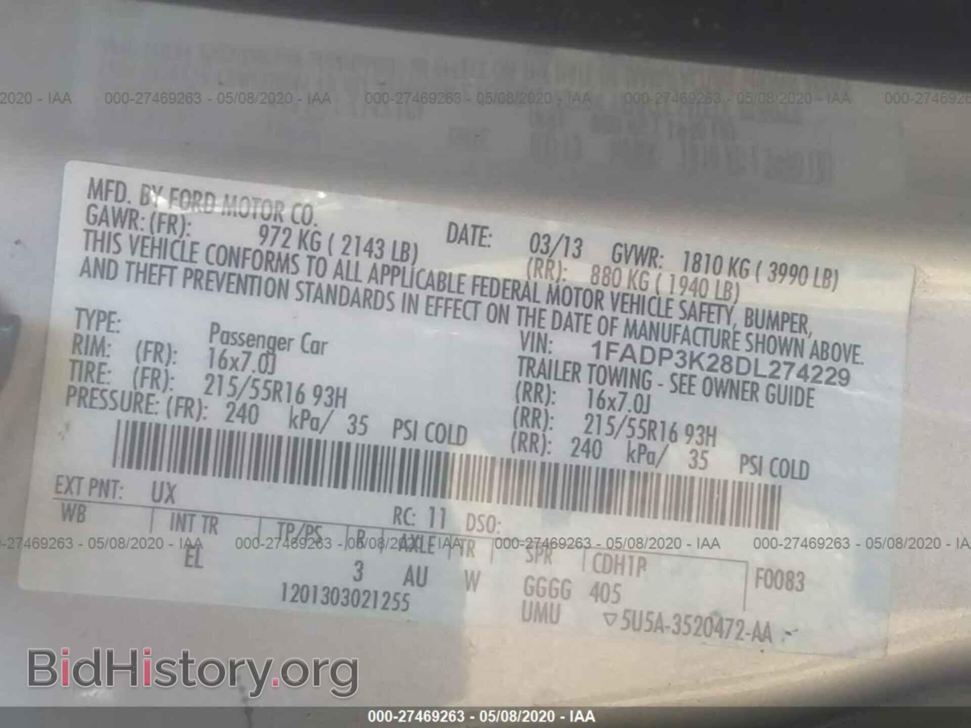 2013 FORD FOCUS - VIN: 1FADP3K28DL274229 - Photo 9