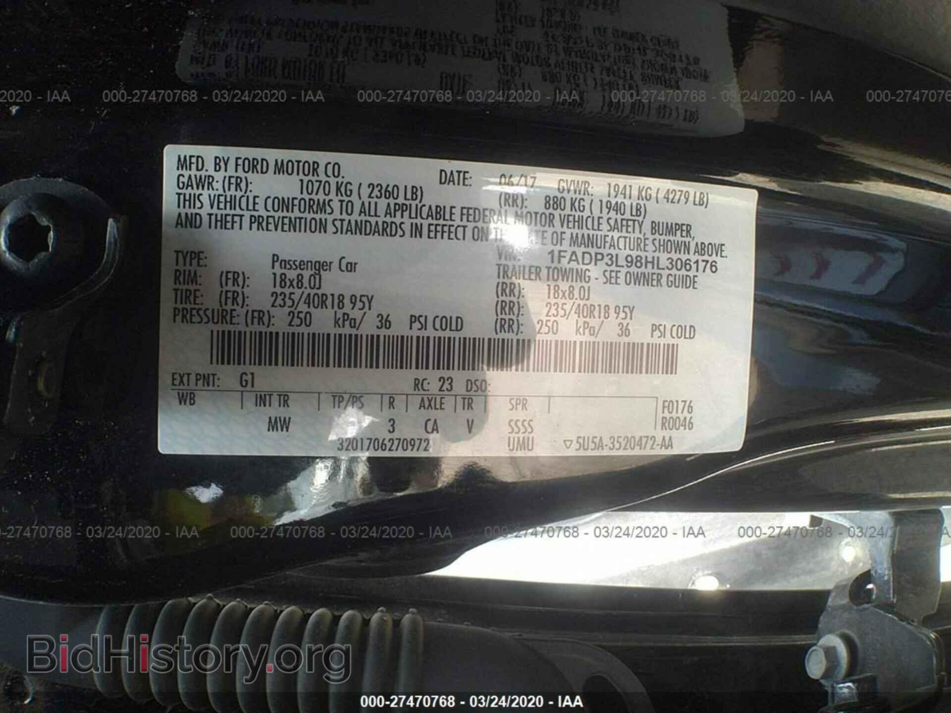 2017 FORD FOCUS - VIN: 1FADP3L98HL306176 - Фото 9