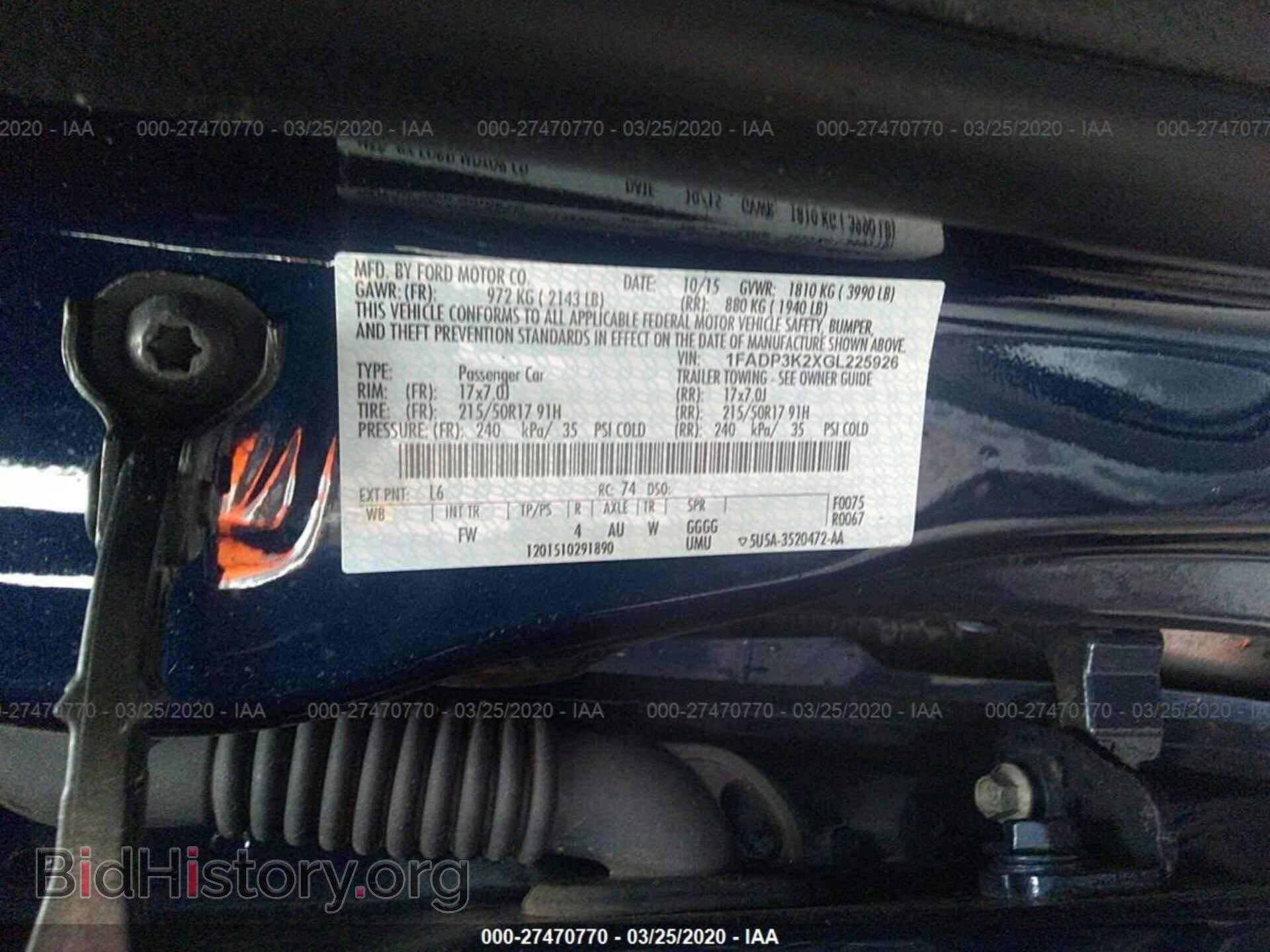 2016 FORD FOCUS - VIN: 1FADP3K2XGL225926 - Фото 9