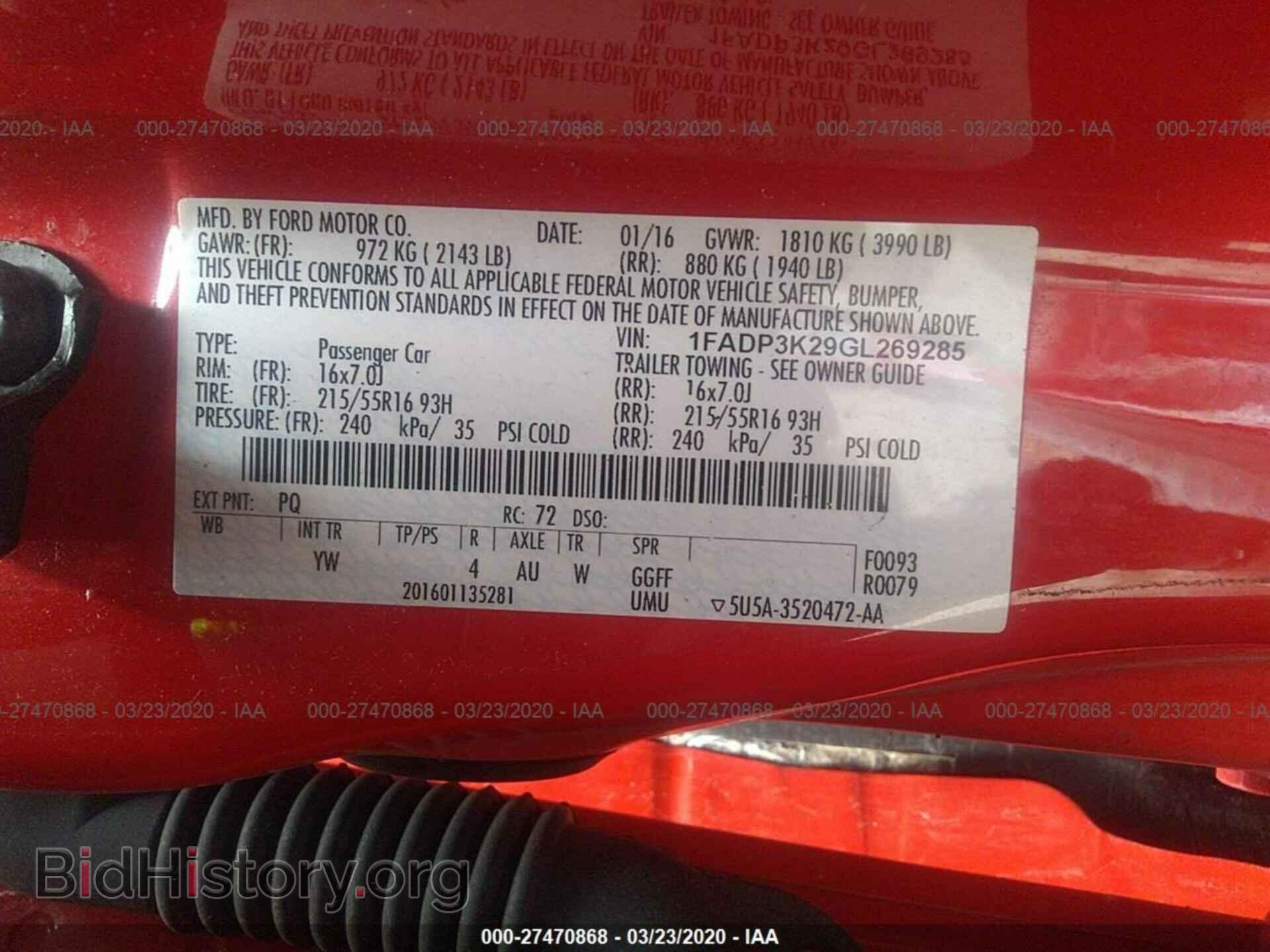 2016 FORD FOCUS - VIN: 1FADP3K29GL269285 - Photo 9