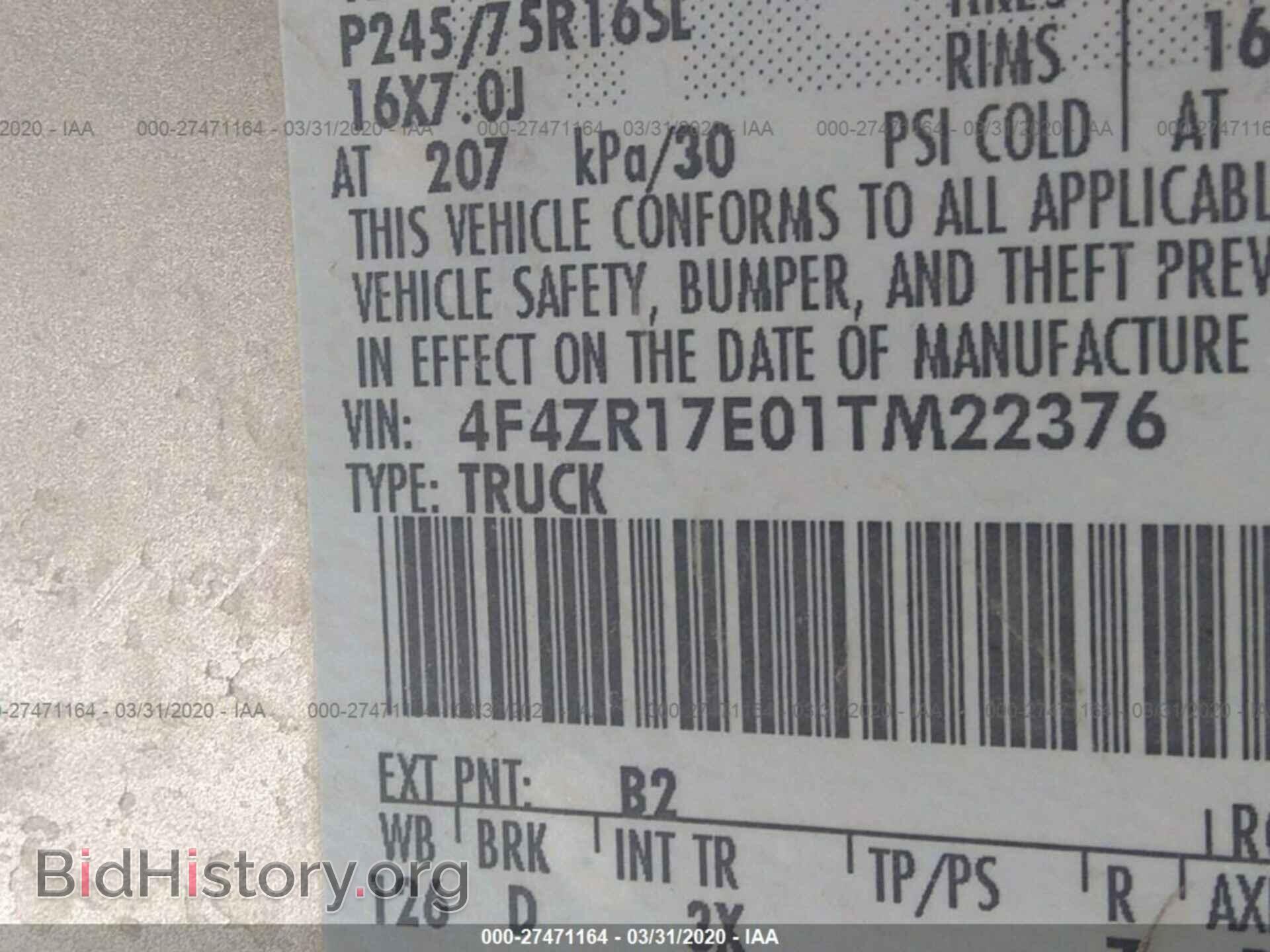 2001 MAZDA B4000 - VIN: 4F4ZR17E01TM22376 - Фото 9