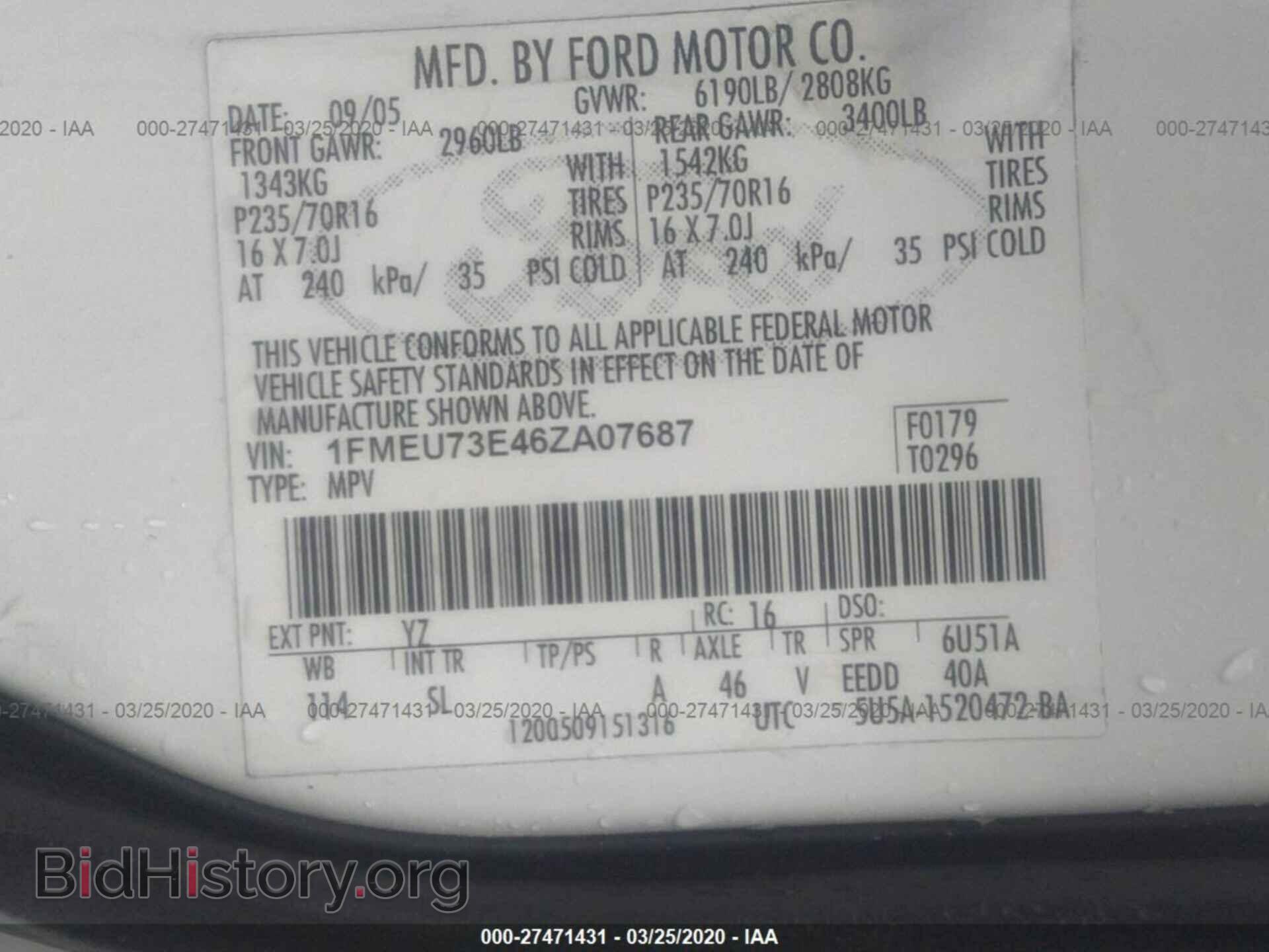 2006 FORD EXPLORER - VIN: 1FMEU73E46ZA07687 - Photo 9