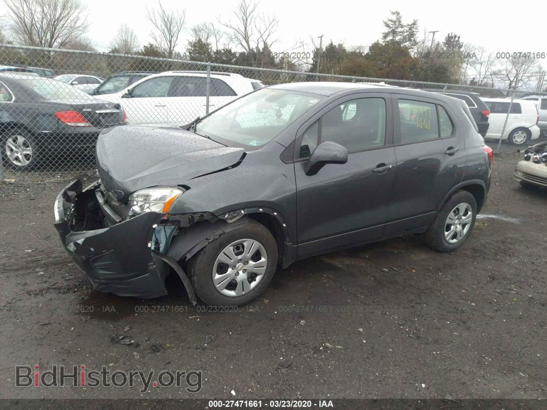 2016 CHEVROLET TRAX - VIN: 3GNCJKSB3GL127771 - Photo 2