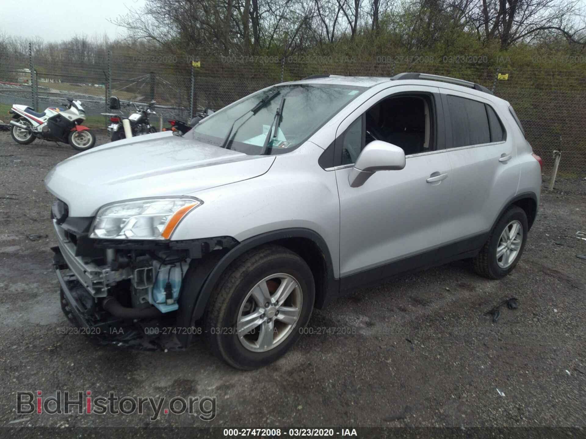 2016 CHEVROLET TRAX - VIN: 3GNCJLSB6GL273152 - Фото 2