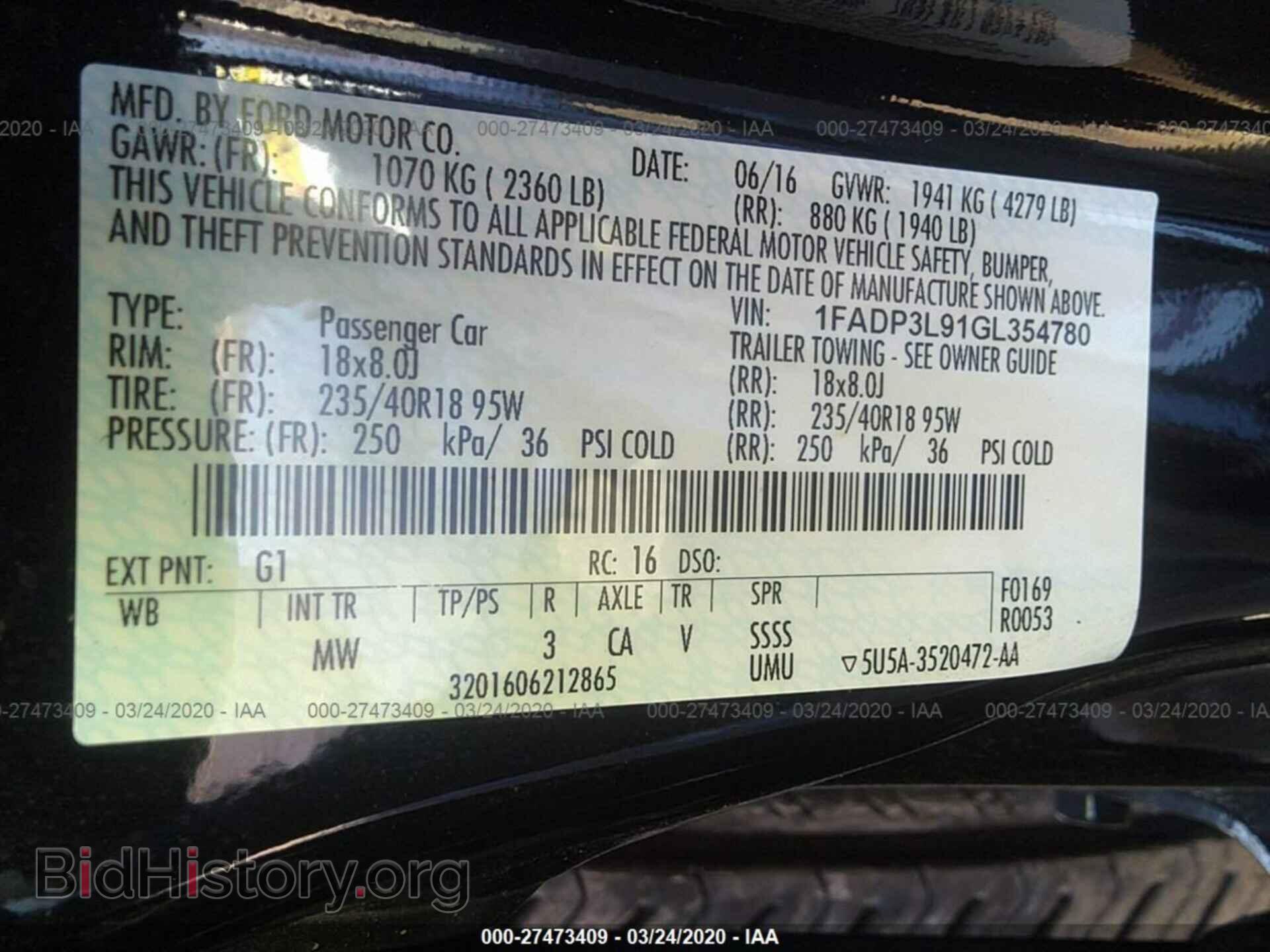 2016 FORD FOCUS - VIN: 1FADP3L91GL354780 - Photo 9