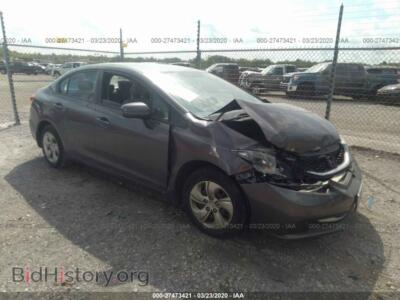 2014 Honda CIVIC LX, серый — VIN 19XFB2F54EE064379, IAAI