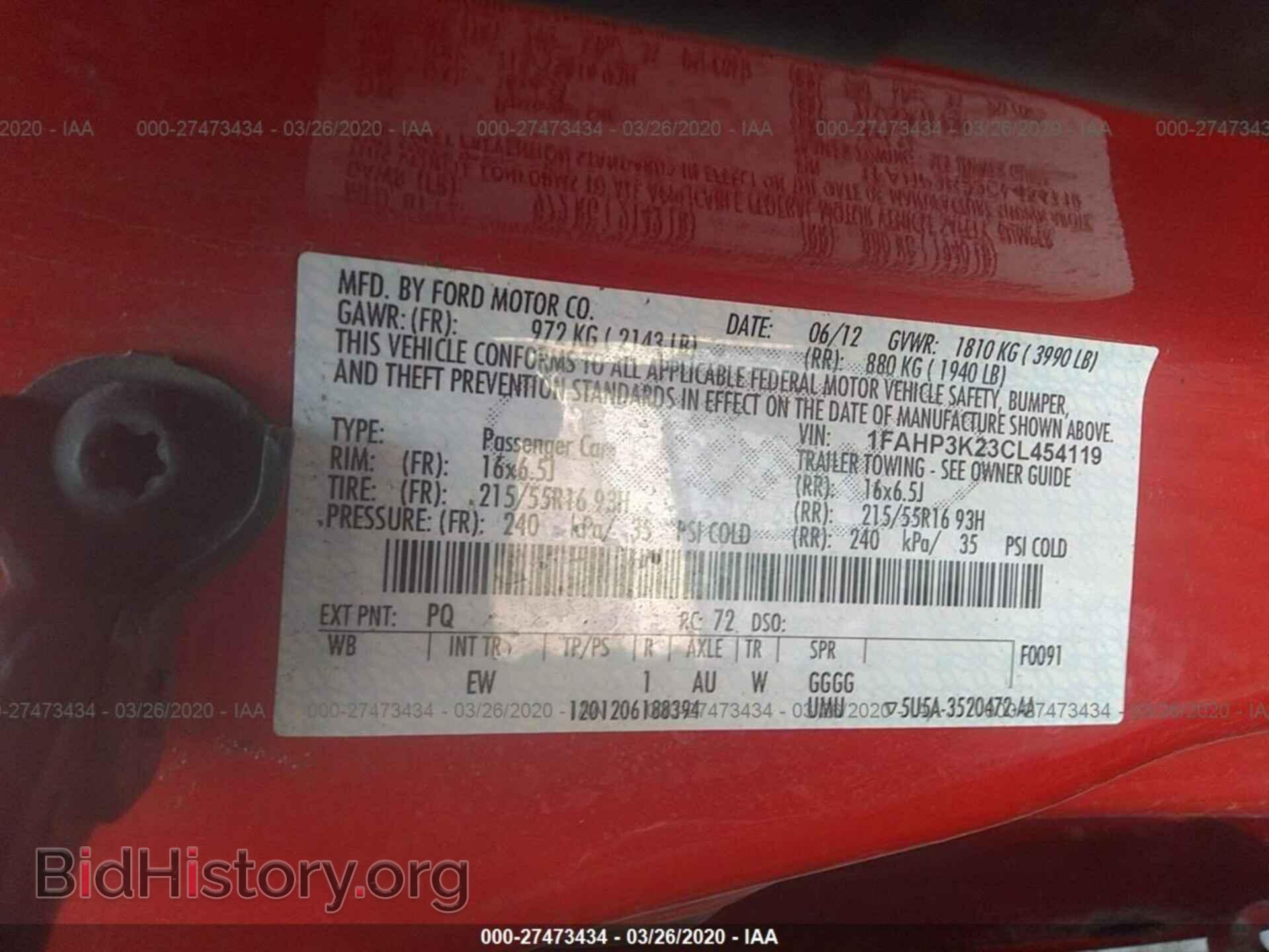 2012 FORD FOCUS - VIN: 1FAHP3K23CL454119 - Photo 9