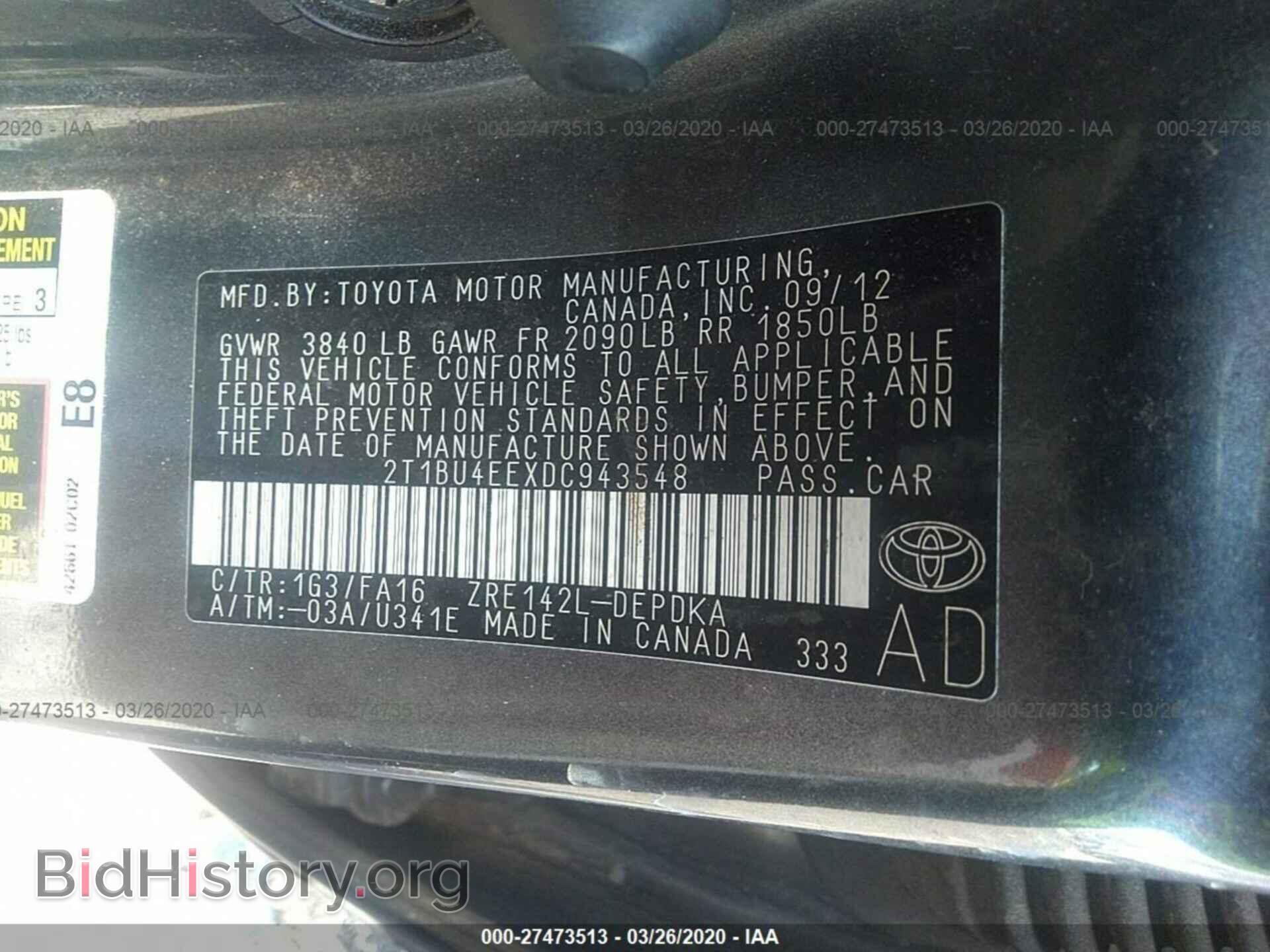 2013 TOYOTA COROLLA - VIN: 2T1BU4EEXDC943548 - Photo 9