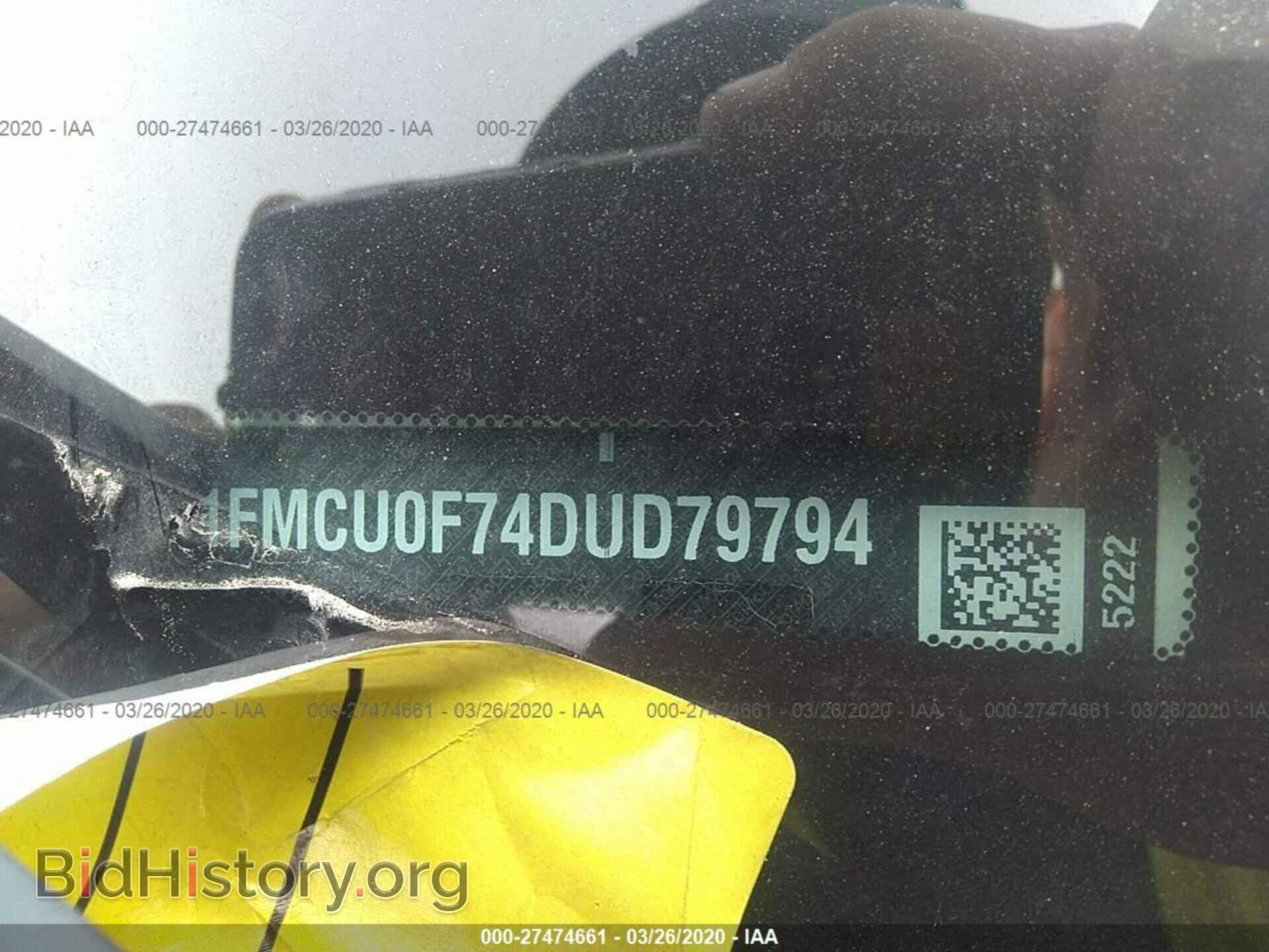 2013 FORD ESCAPE - VIN: 1FMCU0F74DUD79794 - Фото 9
