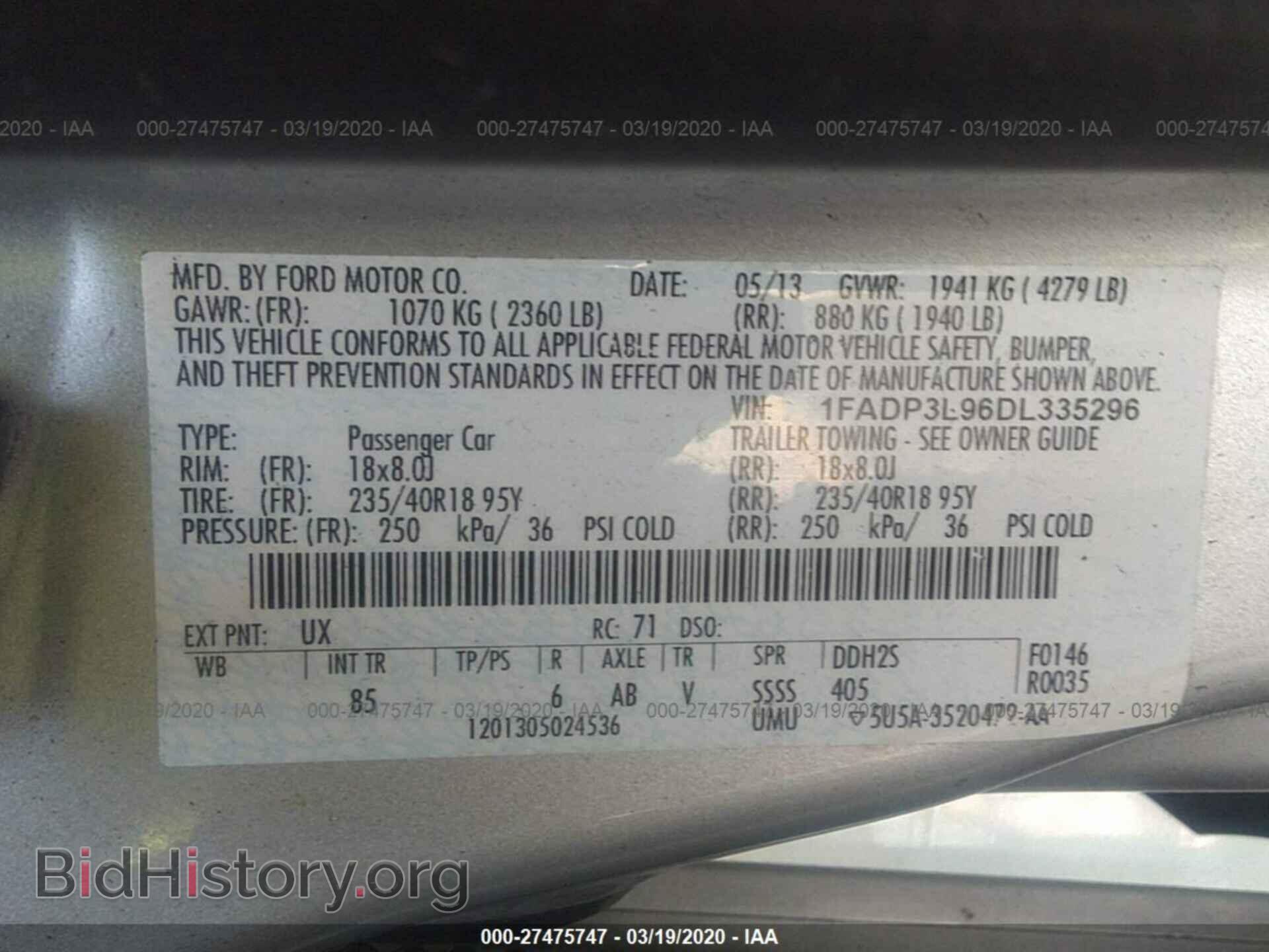2013 FORD FOCUS - VIN: 1FADP3L96DL335296 - Photo 9