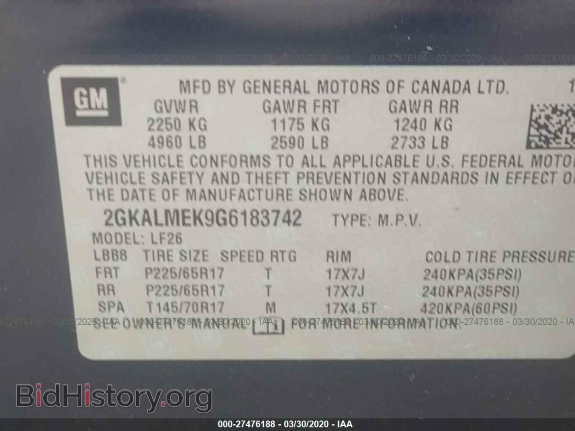 2016 GMC TERRAIN - VIN: 2GKALMEK9G6183742 - Photo 9