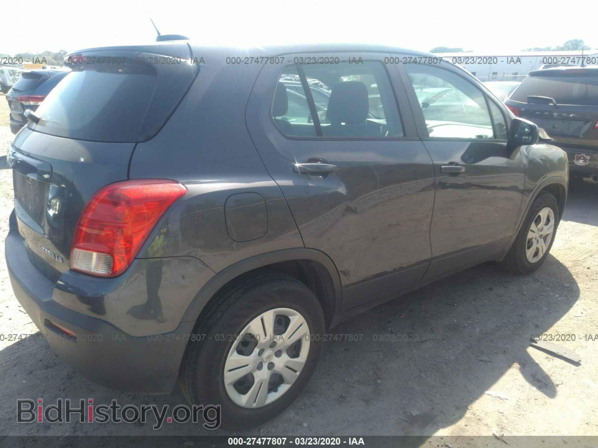2016 CHEVROLET TRAX - VIN: 3GNCJKSBXGL262973 - Фото 4