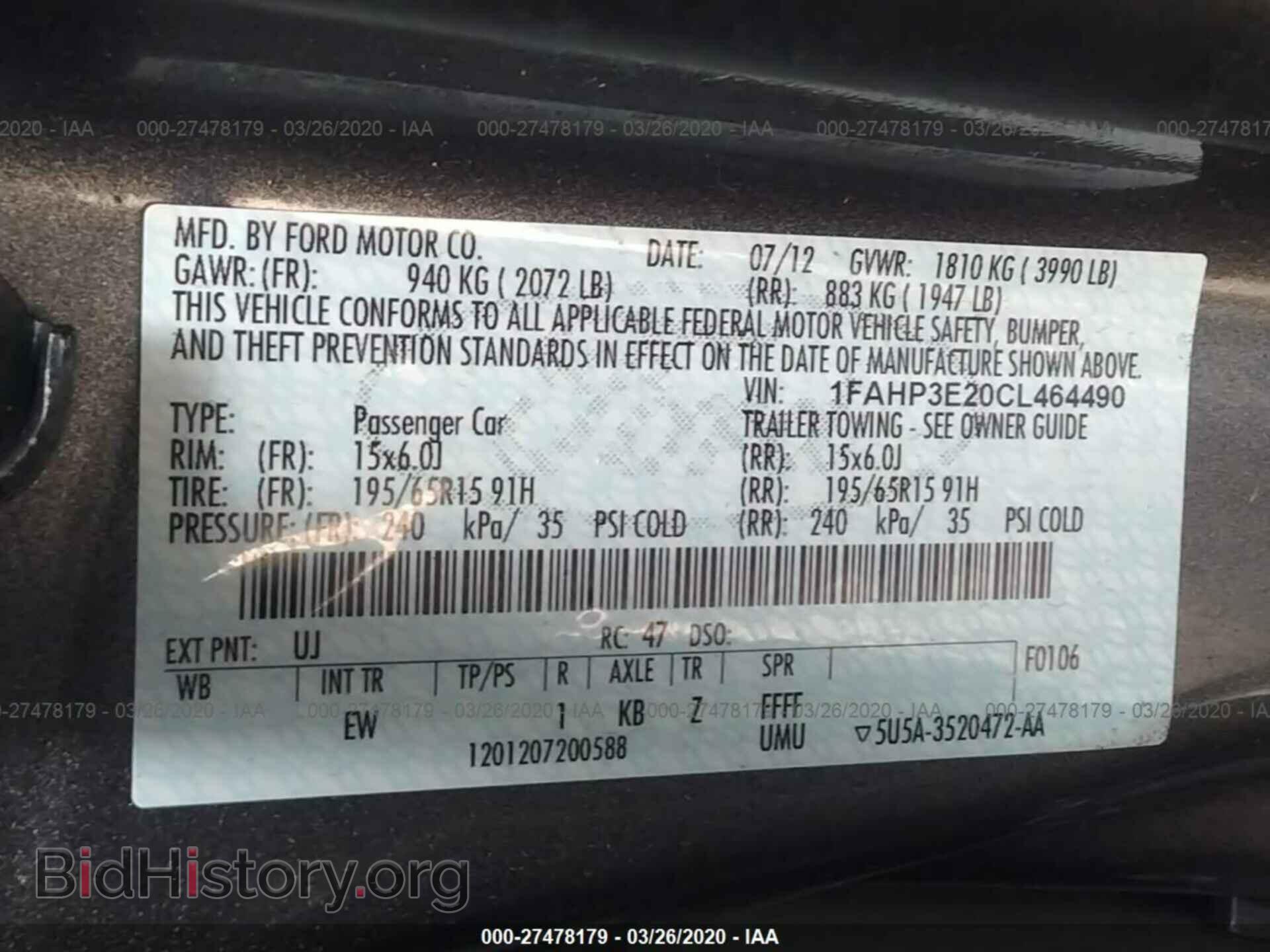 2012 FORD FOCUS - VIN: 1FAHP3E20CL464490 - Photo 9
