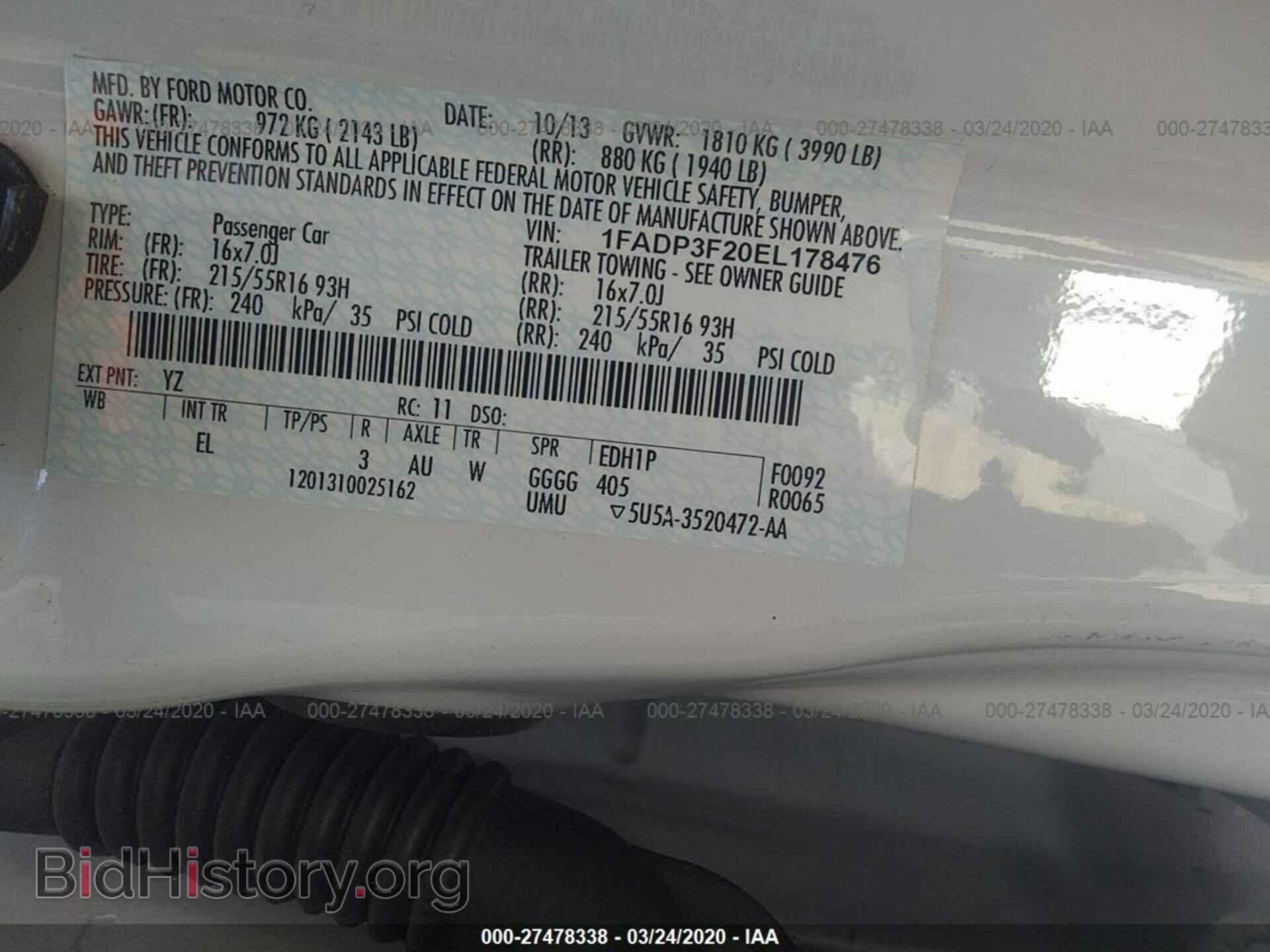 2014 FORD FOCUS - VIN: 1FADP3F20EL178476 - Photo 9