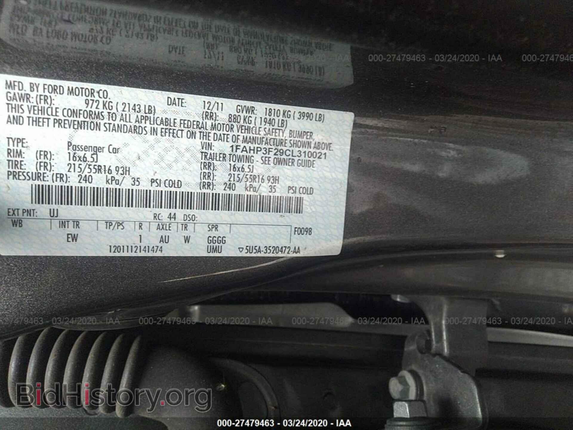 2012 FORD FOCUS - VIN: 1FAHP3F29CL310021 - Photo 9