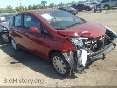 2014 Nissan VERSA NOTE S/S Plus/SV/SL, красный — VIN 3N1CE2CP0EL420552, IAAI