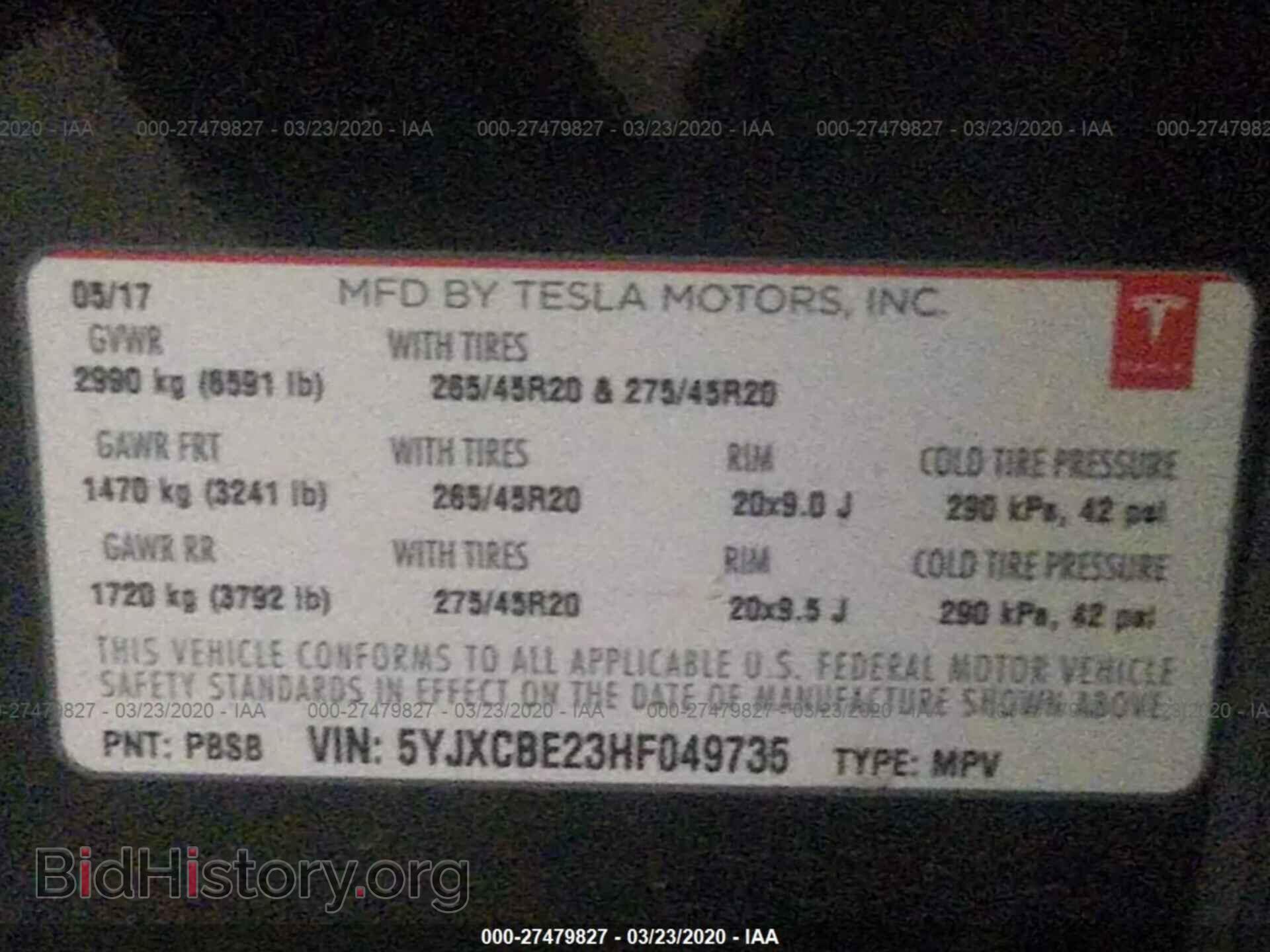 2017 TESLA MODEL X - VIN: 5YJXCBE23HF049735 - Photo 9