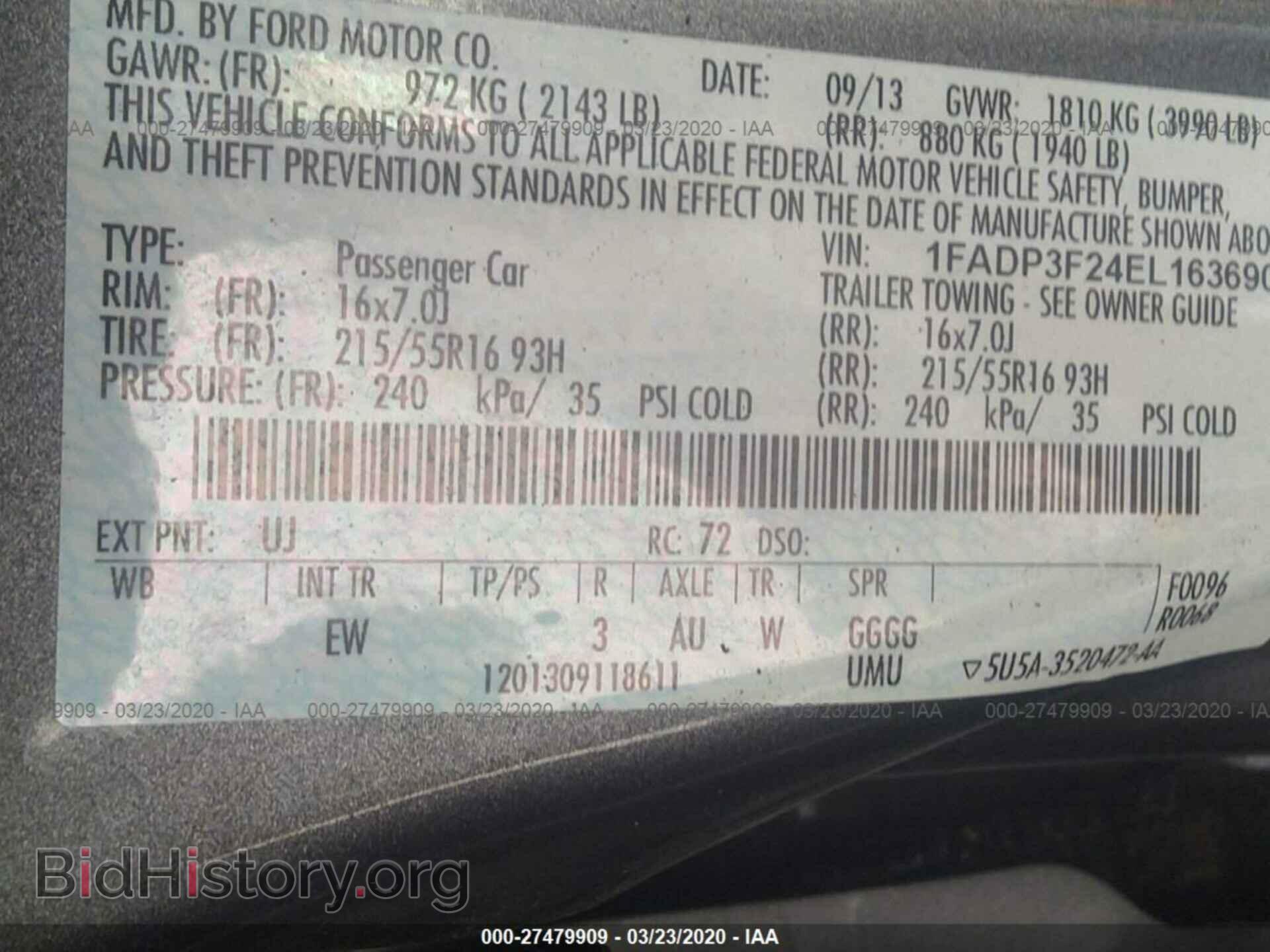 2014 FORD FOCUS - VIN: 1FADP3F24EL163690 - Photo 9