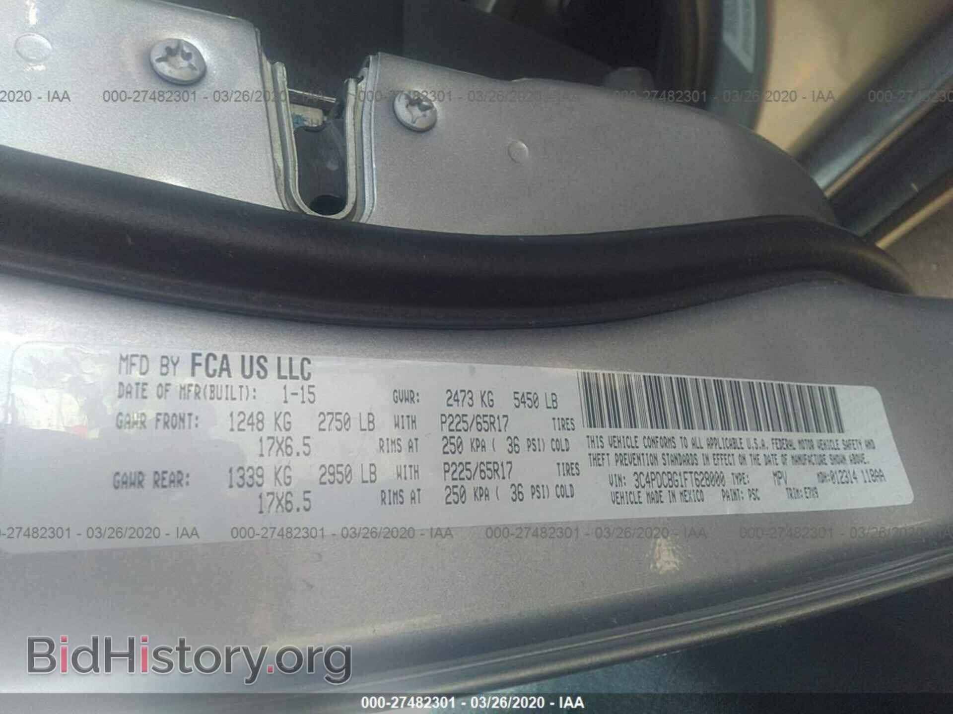 2015 DODGE JOURNEY - VIN: 3C4PDCBG1FT628000 - Photo 9