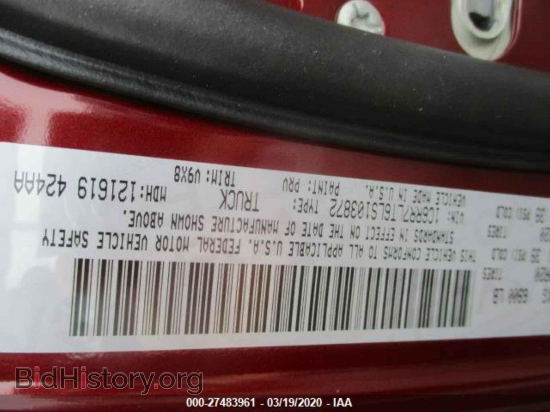 2020 RAM 1500 CLASSIC - VIN: 1C6RR7LT6LS103872 - Фото 3