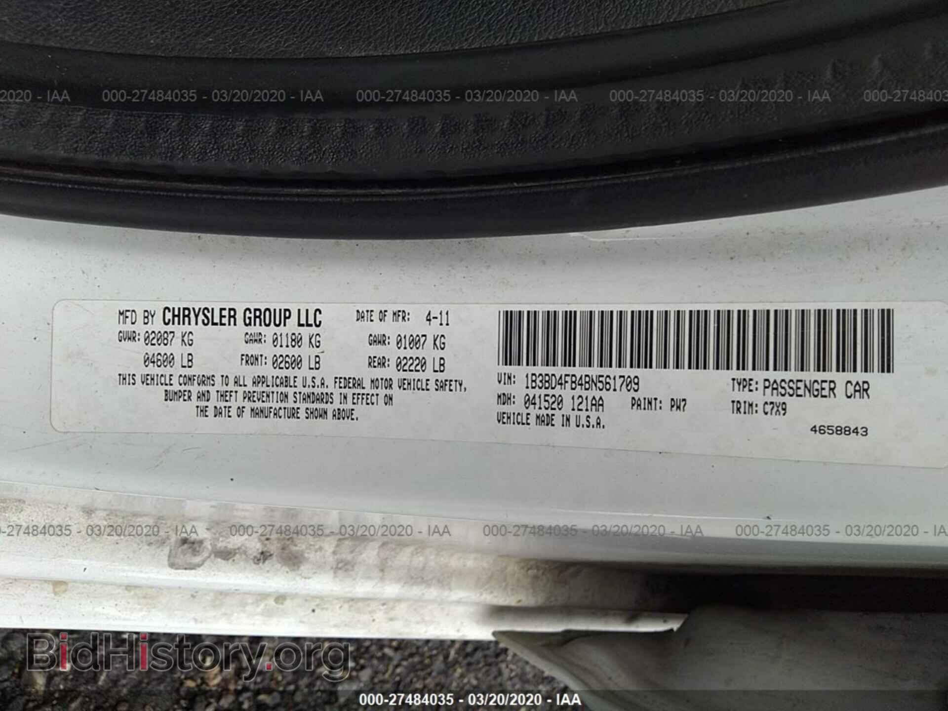 2011 DODGE AVENGER - VIN: 1B3BD4FB4BN561709 - Photo 9