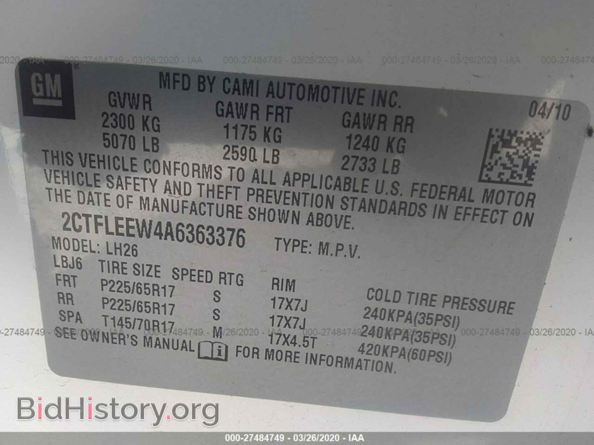 2010 GMC TERRAIN - VIN: 2CTFLEEW4A6363376 - Photo 9