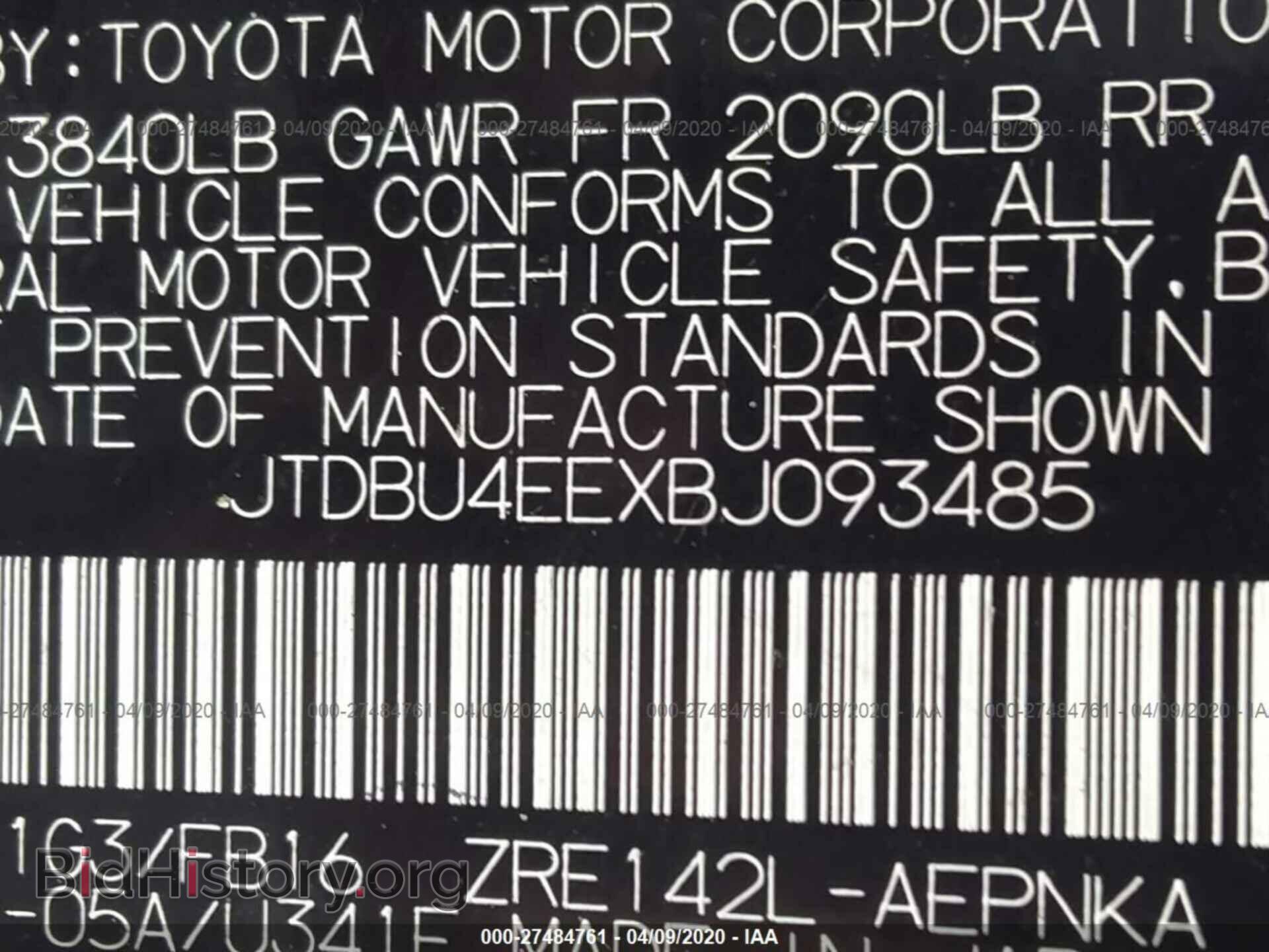 2011 TOYOTA COROLLA - VIN: JTDBU4EEXBJ093485 - Photo 9