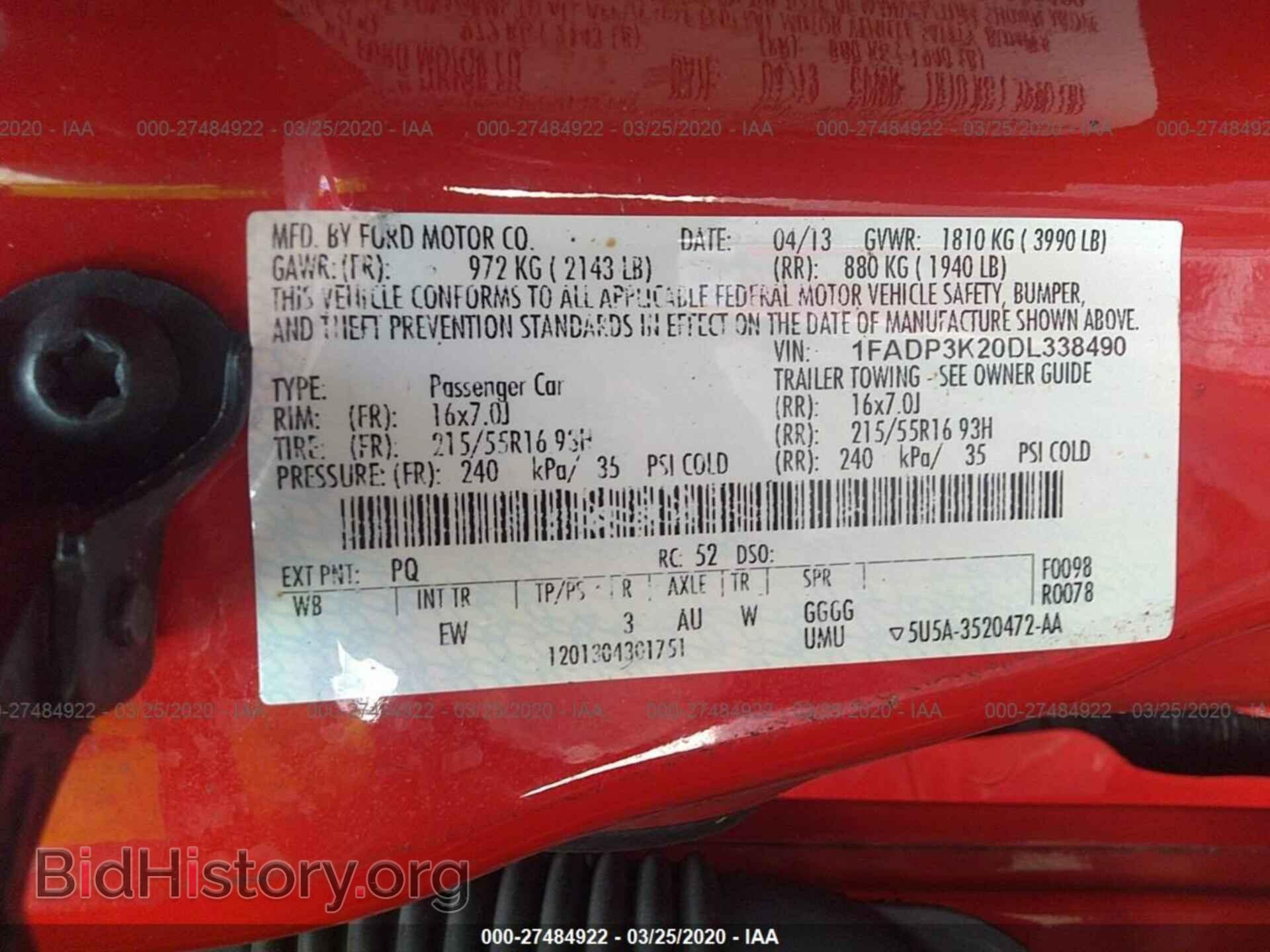 2013 FORD FOCUS - VIN: 1FADP3K20DL338490 - Фото 9