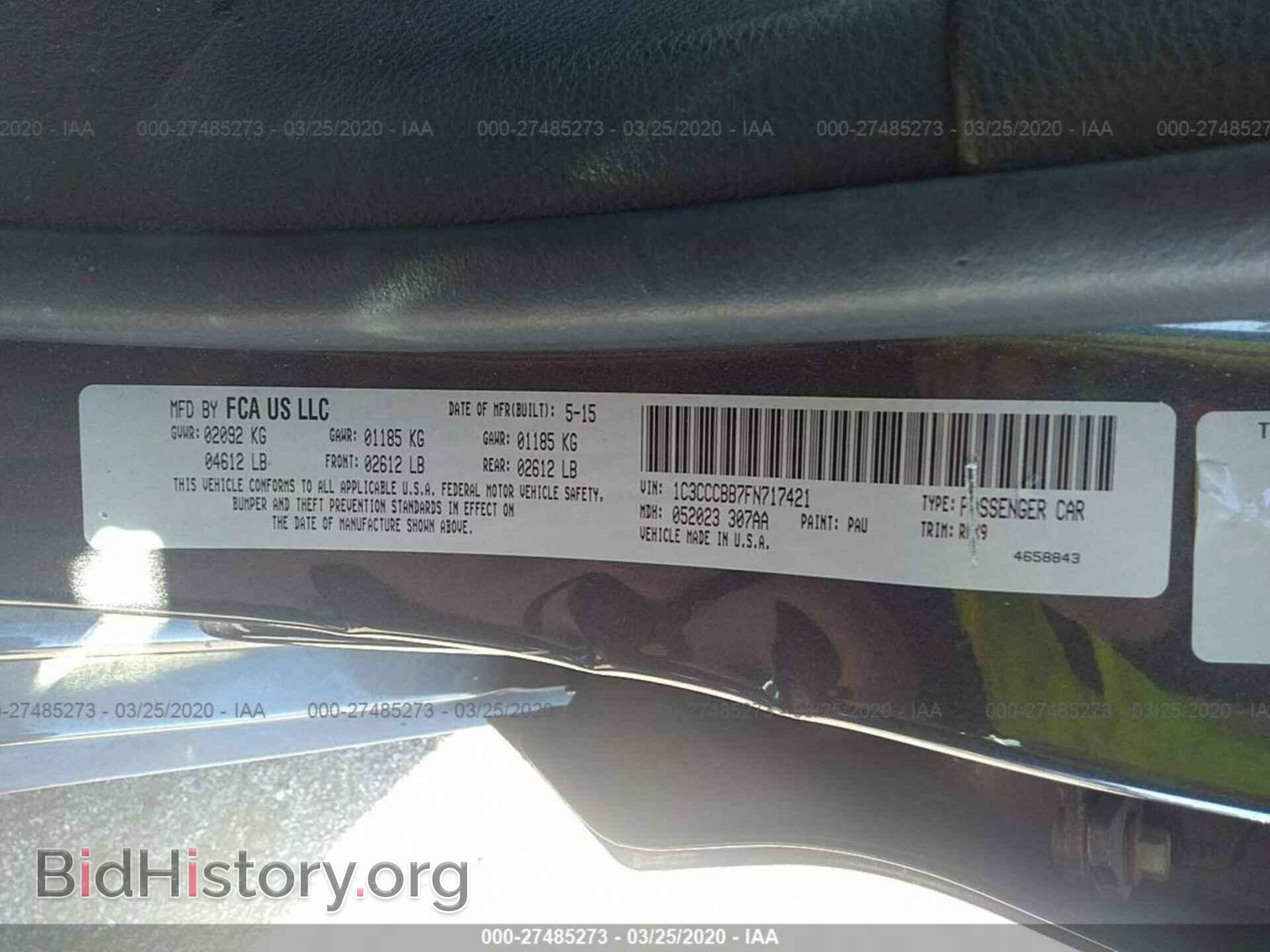 2015 CHRYSLER 200 - VIN: 1C3CCCBB7FN717421 - Photo 9