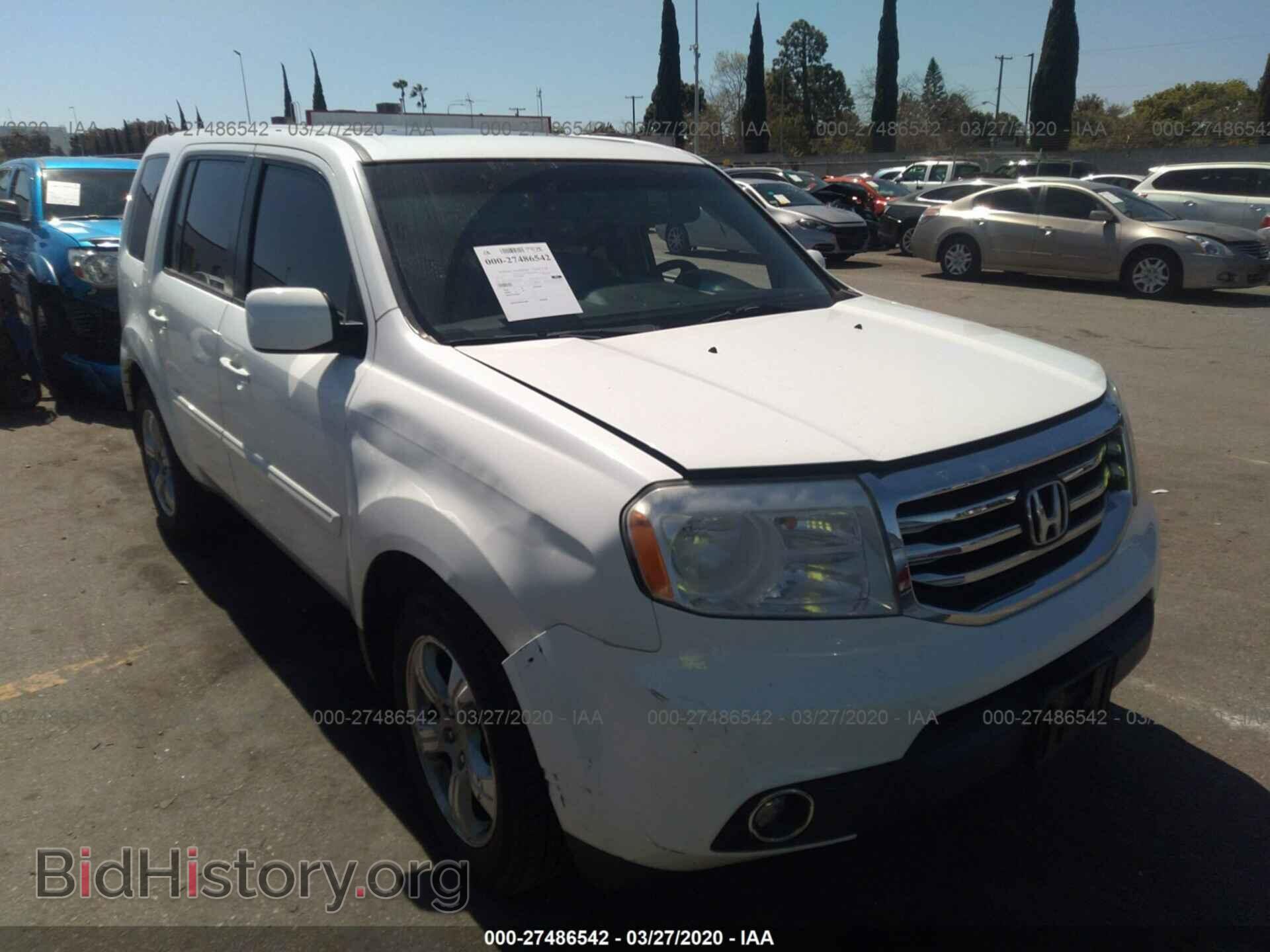 Photo 5FNYF3H77CB044135 - HONDA PILOT 2012