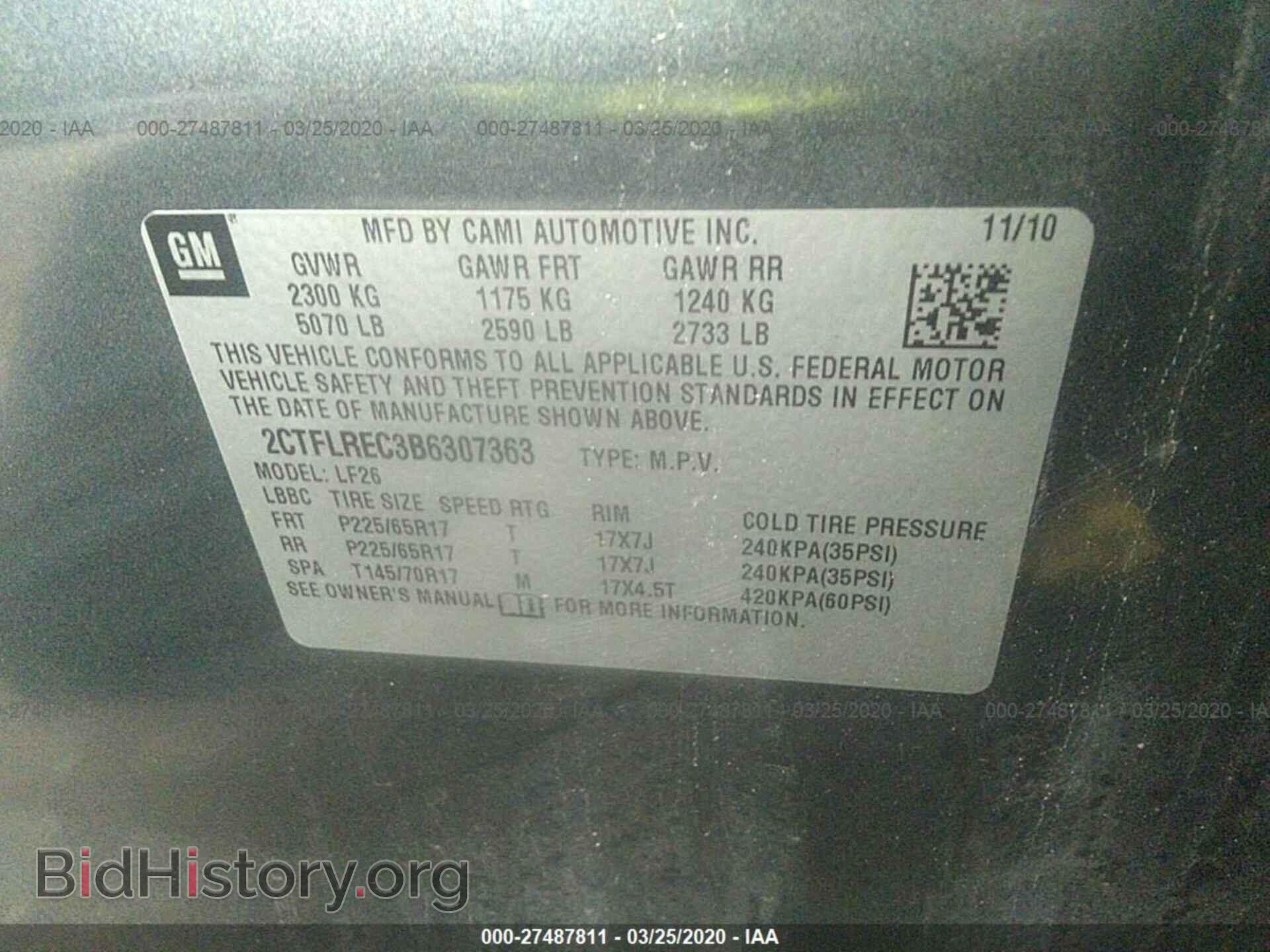 2011 GMC TERRAIN - VIN: 2CTFLREC3B6307363 - Photo 9