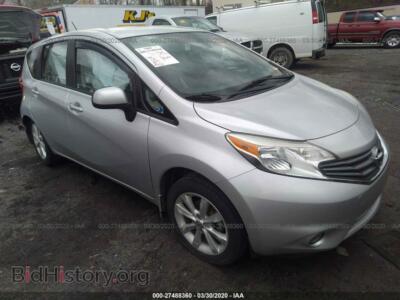 2014 Nissan VERSA NOTE SV, серебристый — VIN 3N1CE2CP0EL398665, IAAI