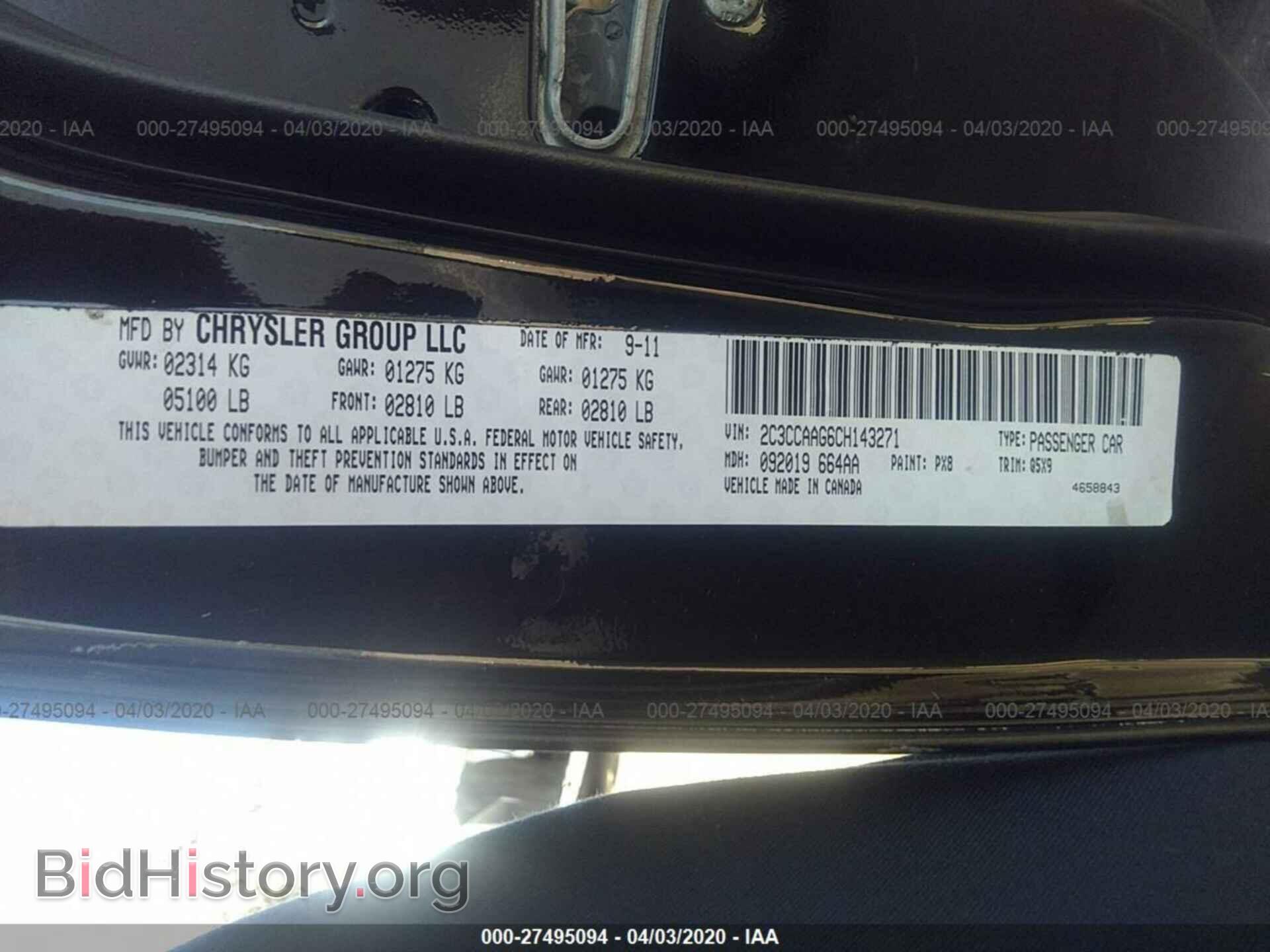 2012 CHRYSLER 300 - VIN: 2C3CCAAG6CH143271 - Photo 9