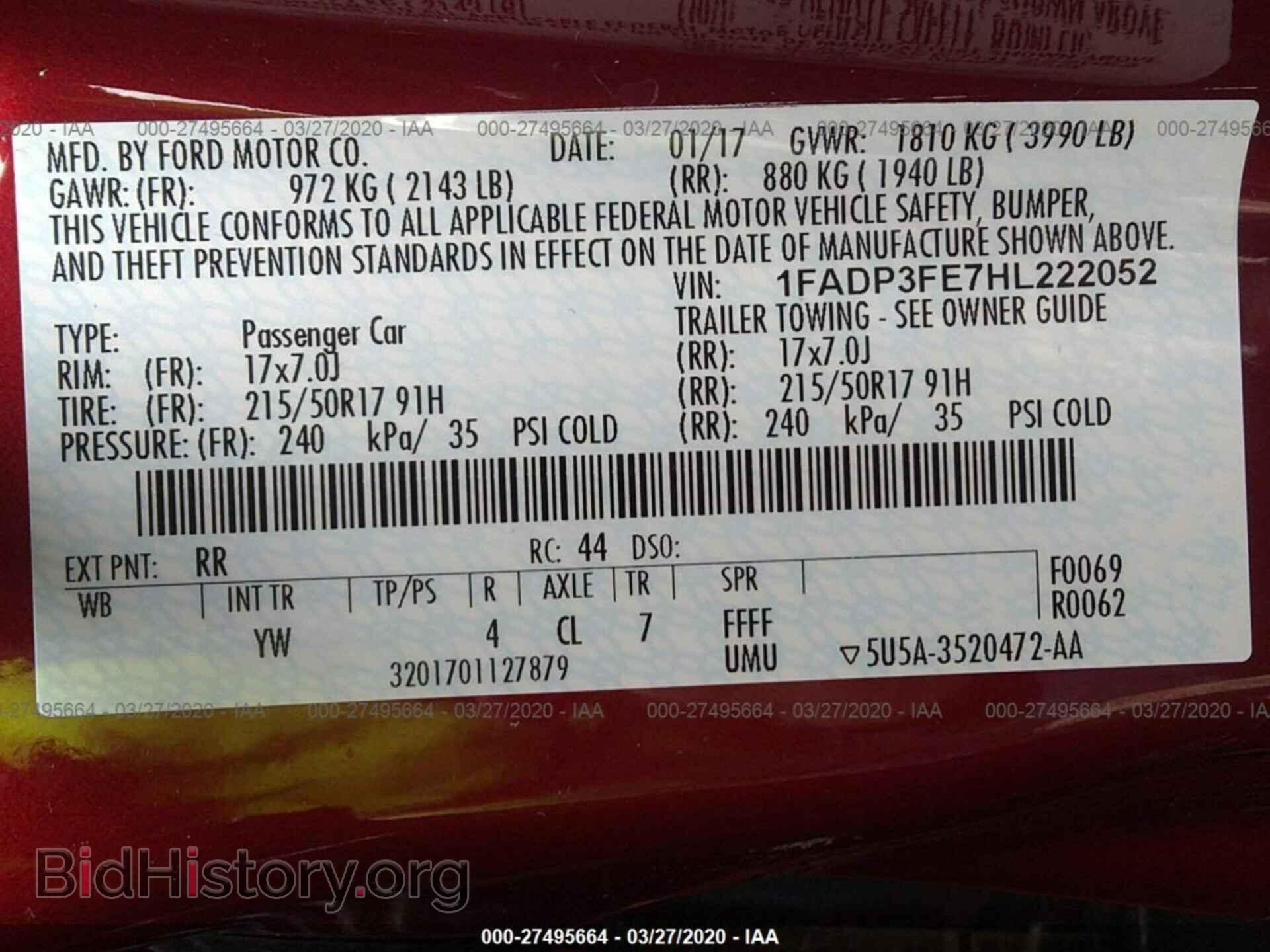 2017 FORD FOCUS - VIN: 1FADP3FE7HL222052 - Photo 9